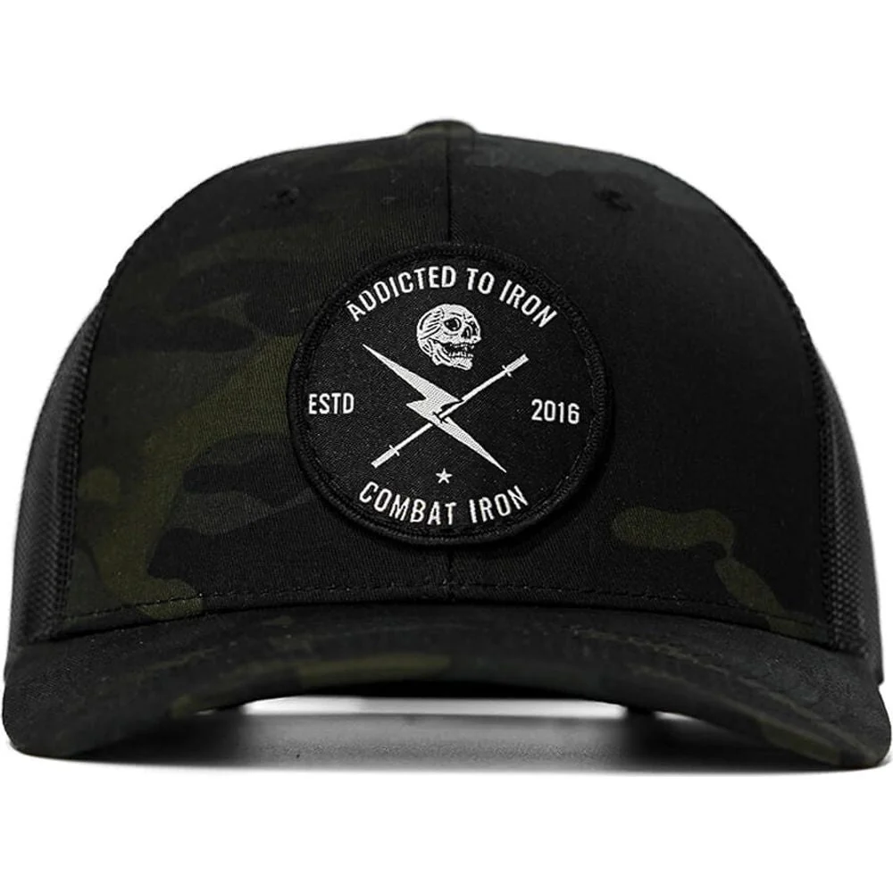 Addicted To Iron Patch Snapback Hat - Image 10