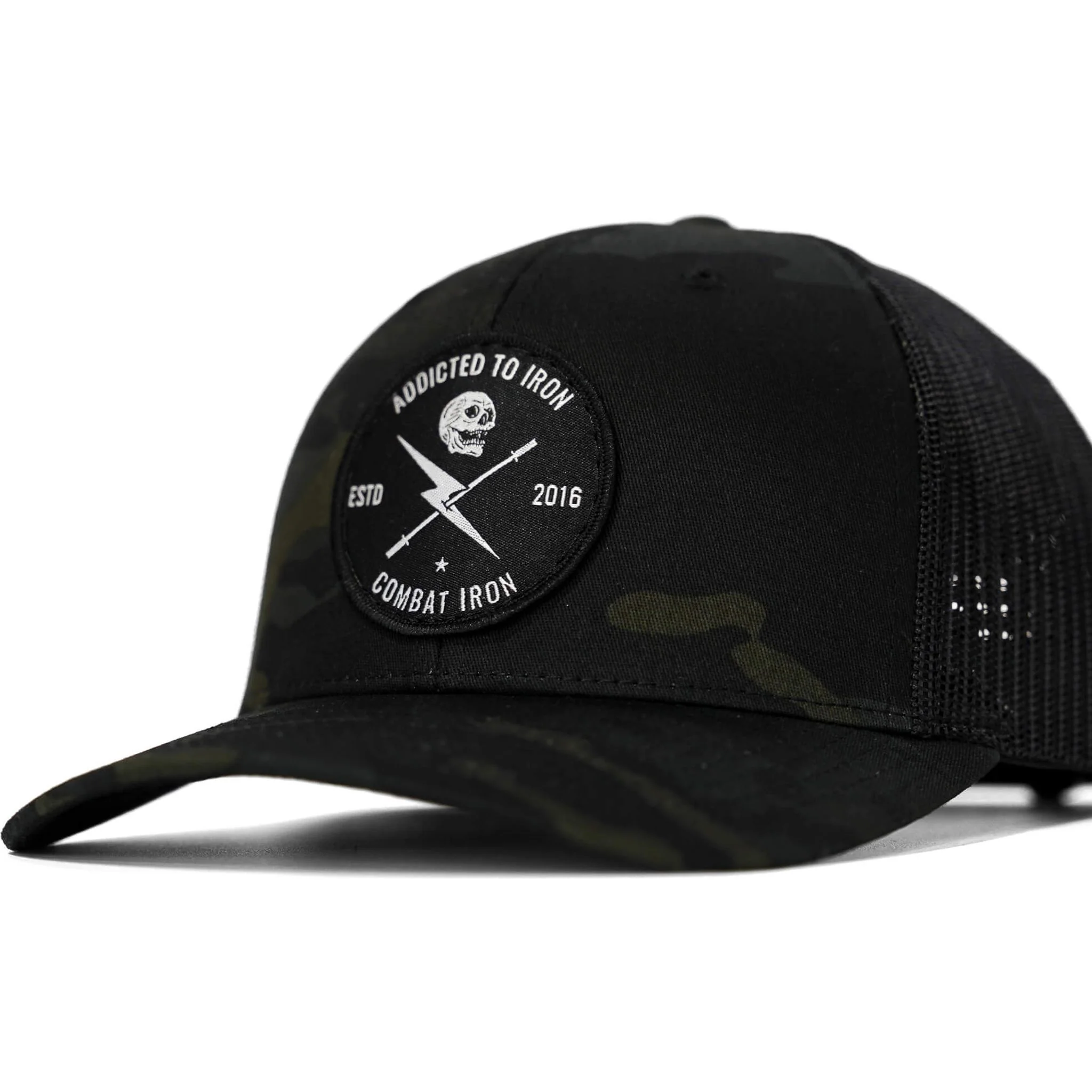 Addicted To Iron Patch Snapback Hat - Image 13