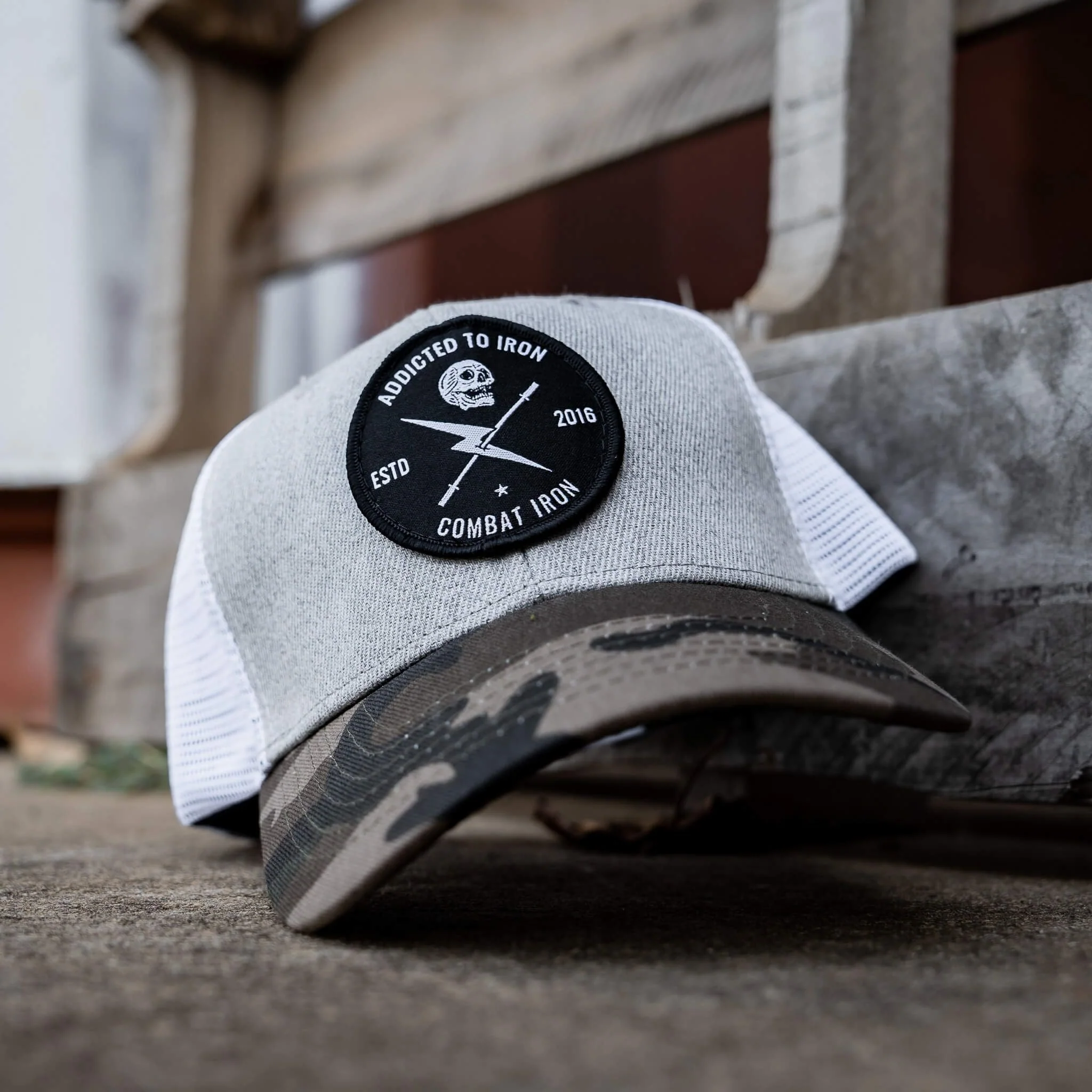Addicted To Iron Patch Snapback Hat - Image 34