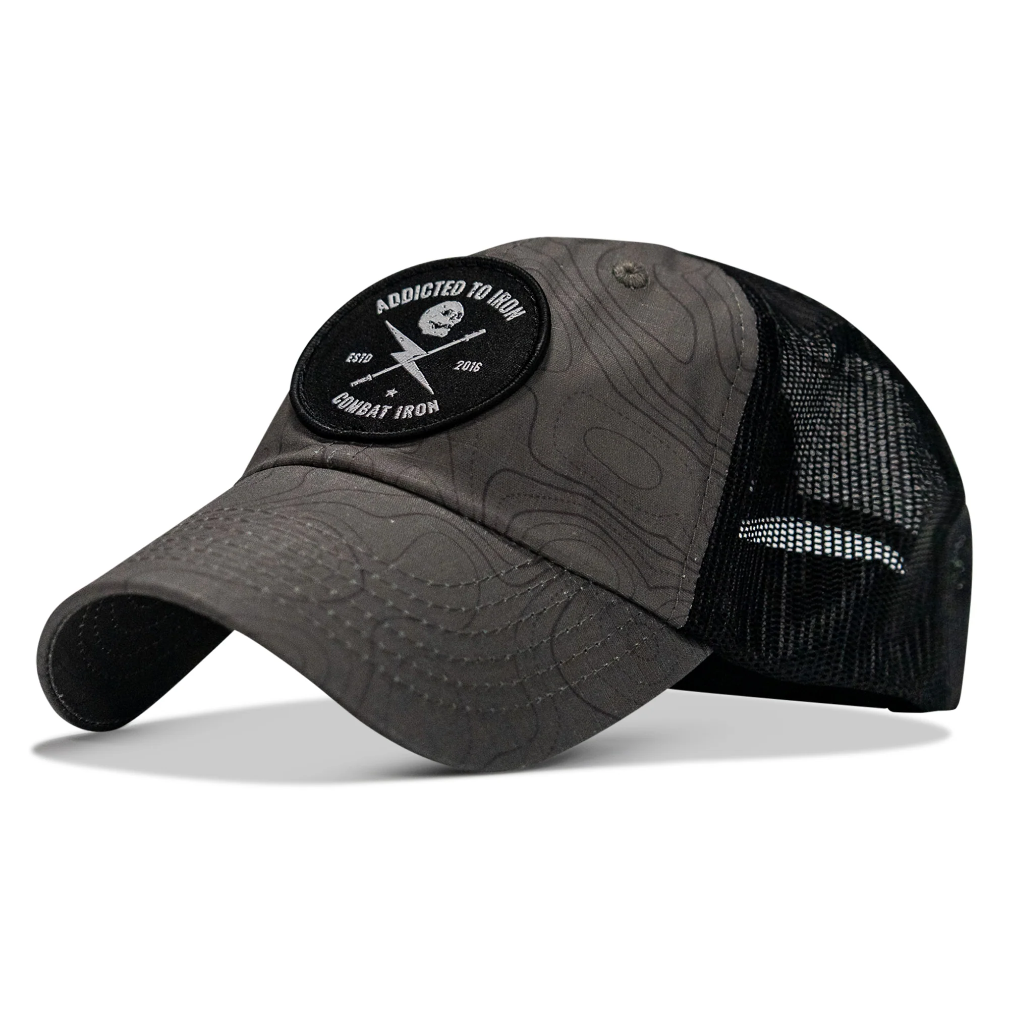 Addicted To Iron Patch Tactical Ripstop Mesh Snapback Hat - Image 2
