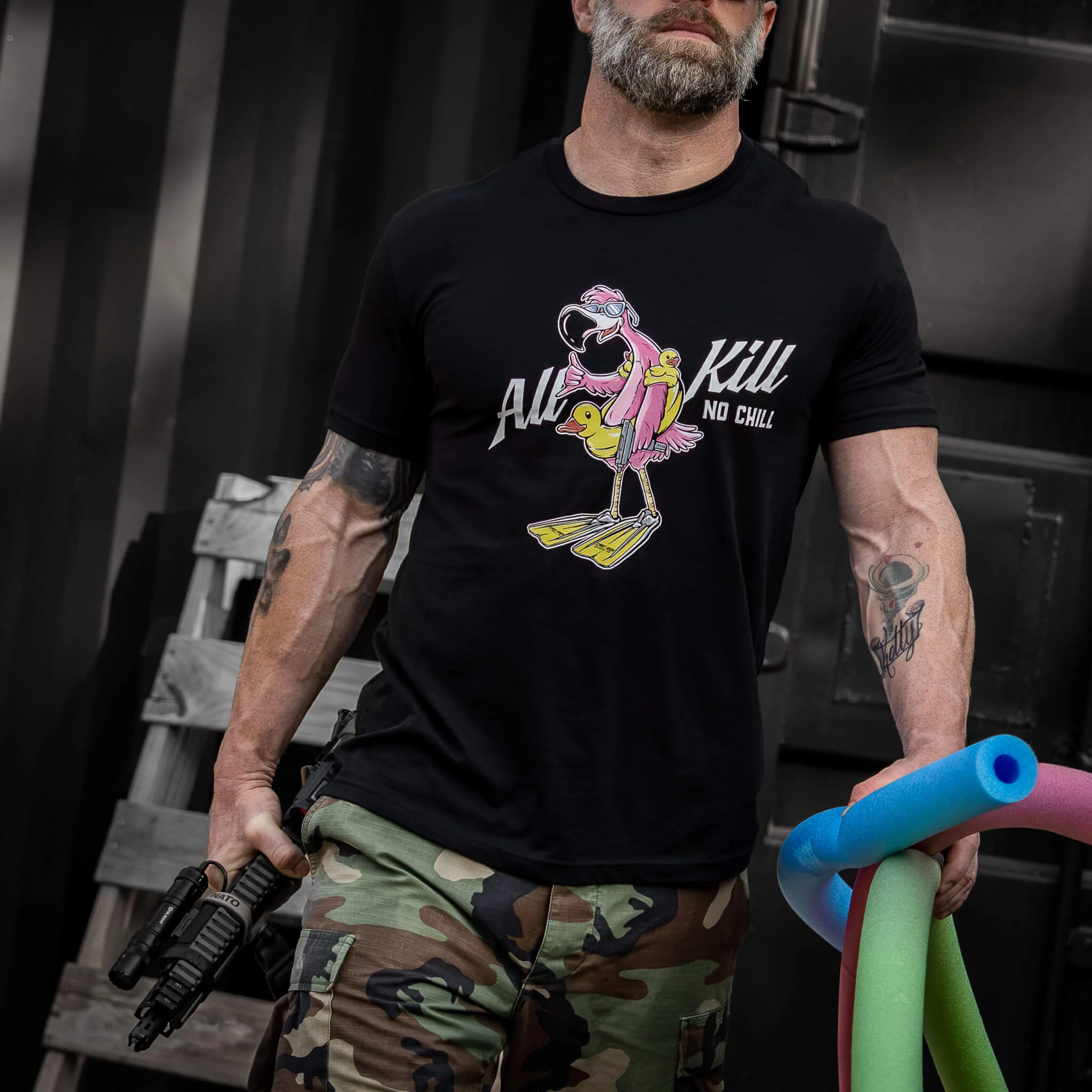 All Kill No Chill Flamingo Men's T-Shirt - Image 4