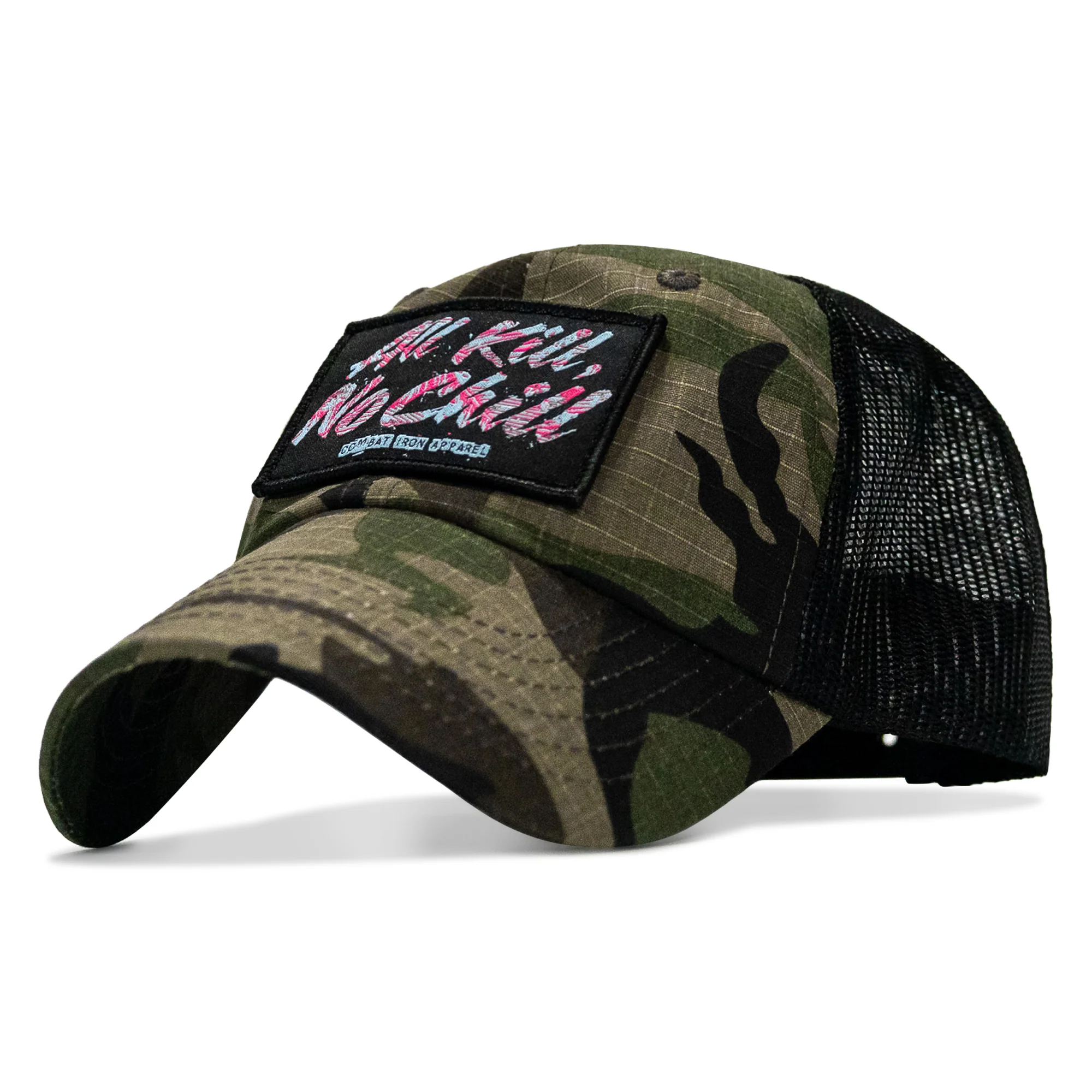 All Kill No Chill Patch Tactical Ripstop Mesh Snapback Hat - Image 11