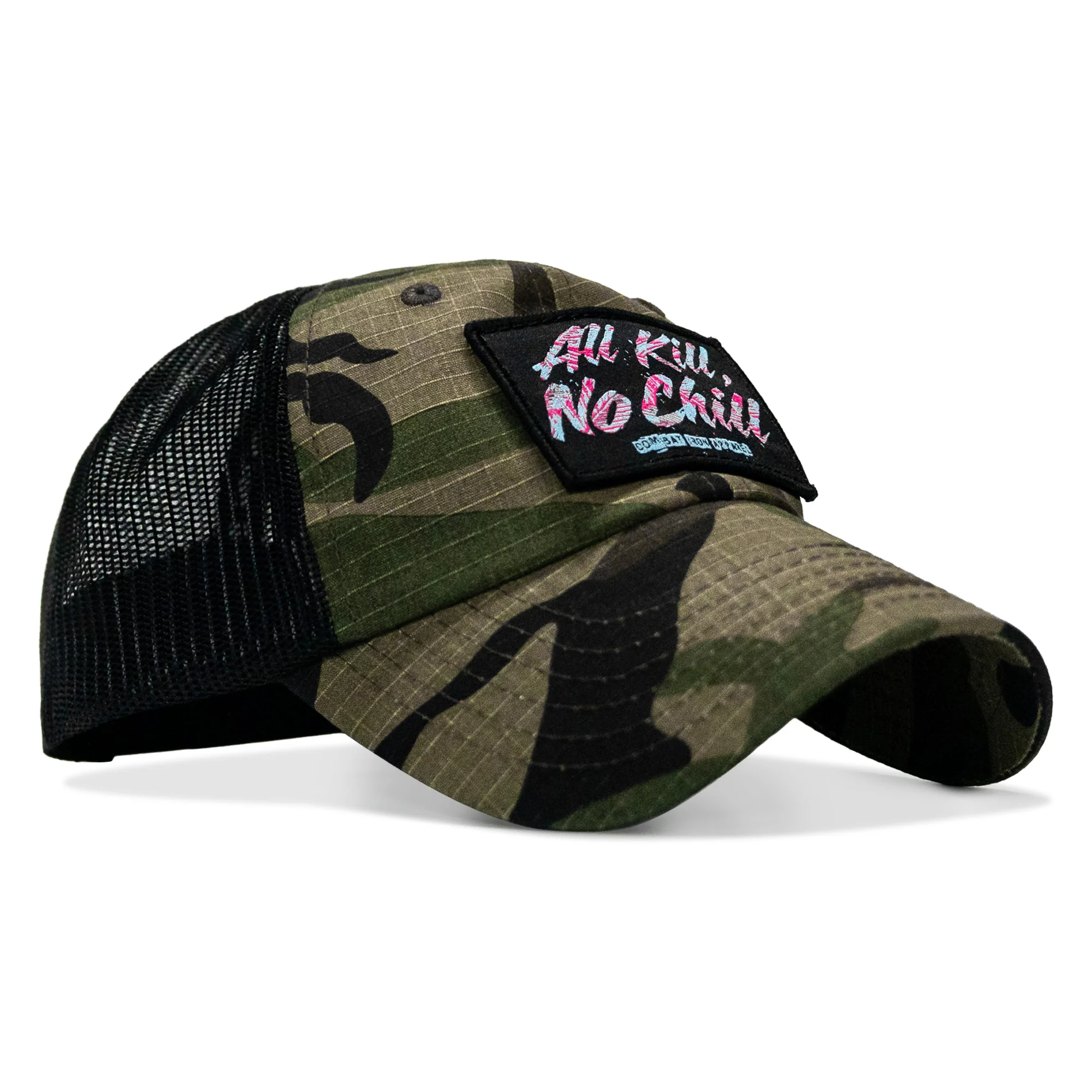 All Kill No Chill Patch Tactical Ripstop Mesh Snapback Hat - Image 12