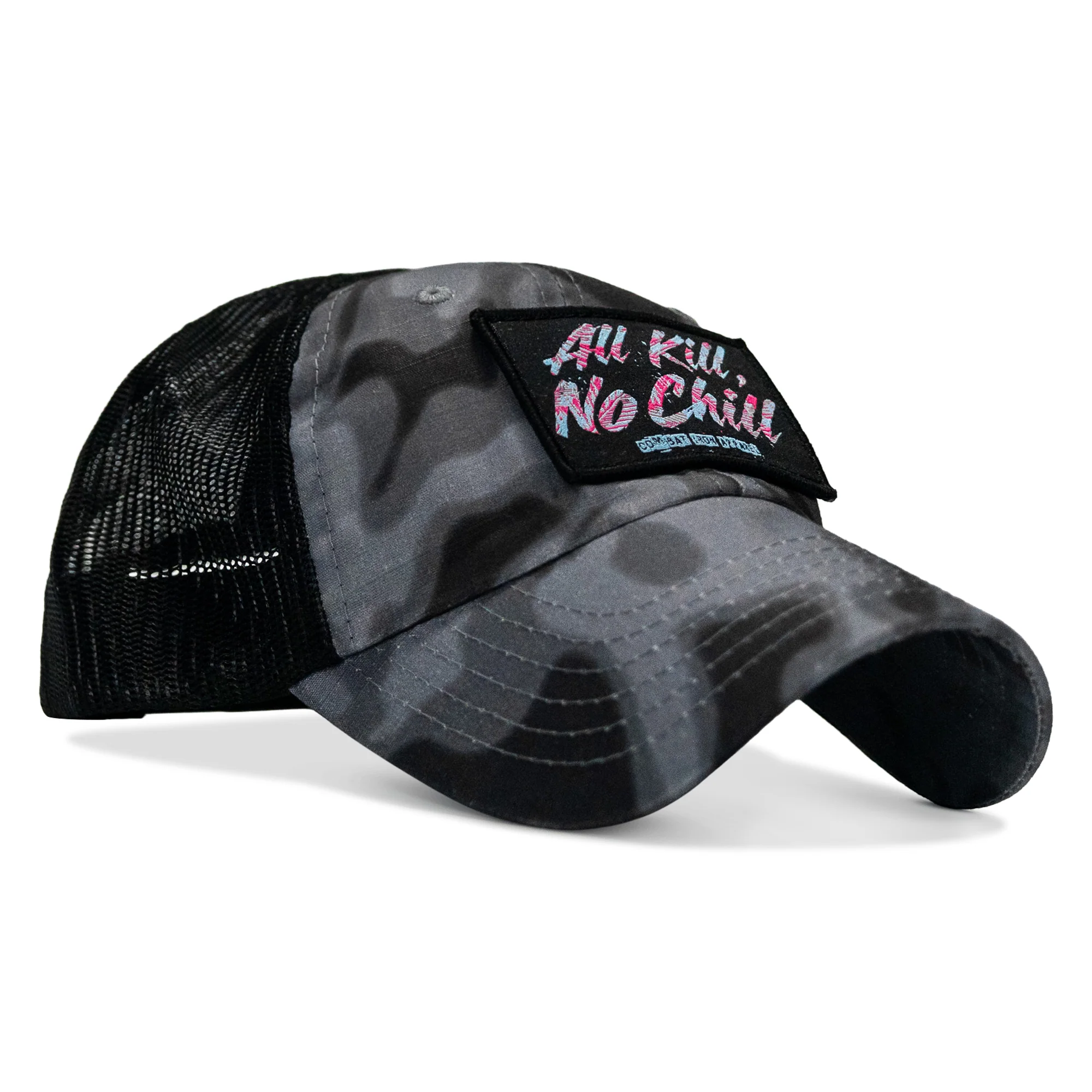 All Kill No Chill Patch Tactical Ripstop Mesh Snapback Hat - Image 3