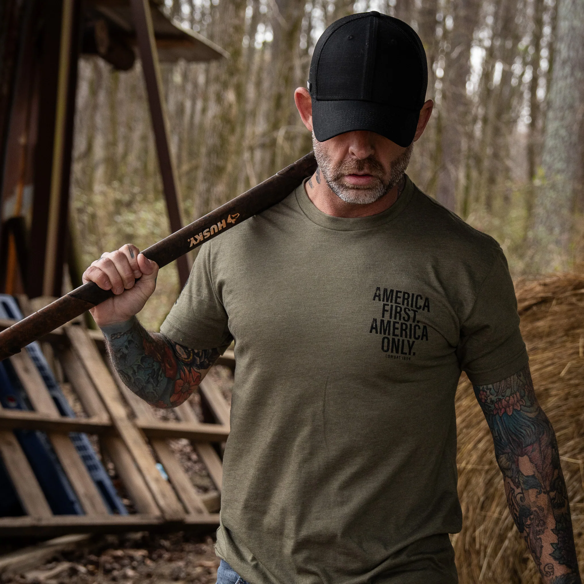 America First. American Only. Men's T-Shirt - Image 17