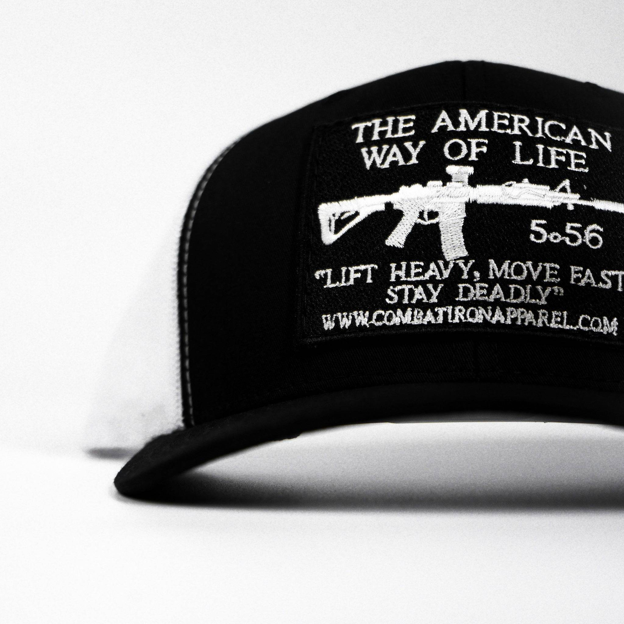 American Way Of Life 5.56 Black Patch Edition Mid-Profile Mesh Snapback - Image 12