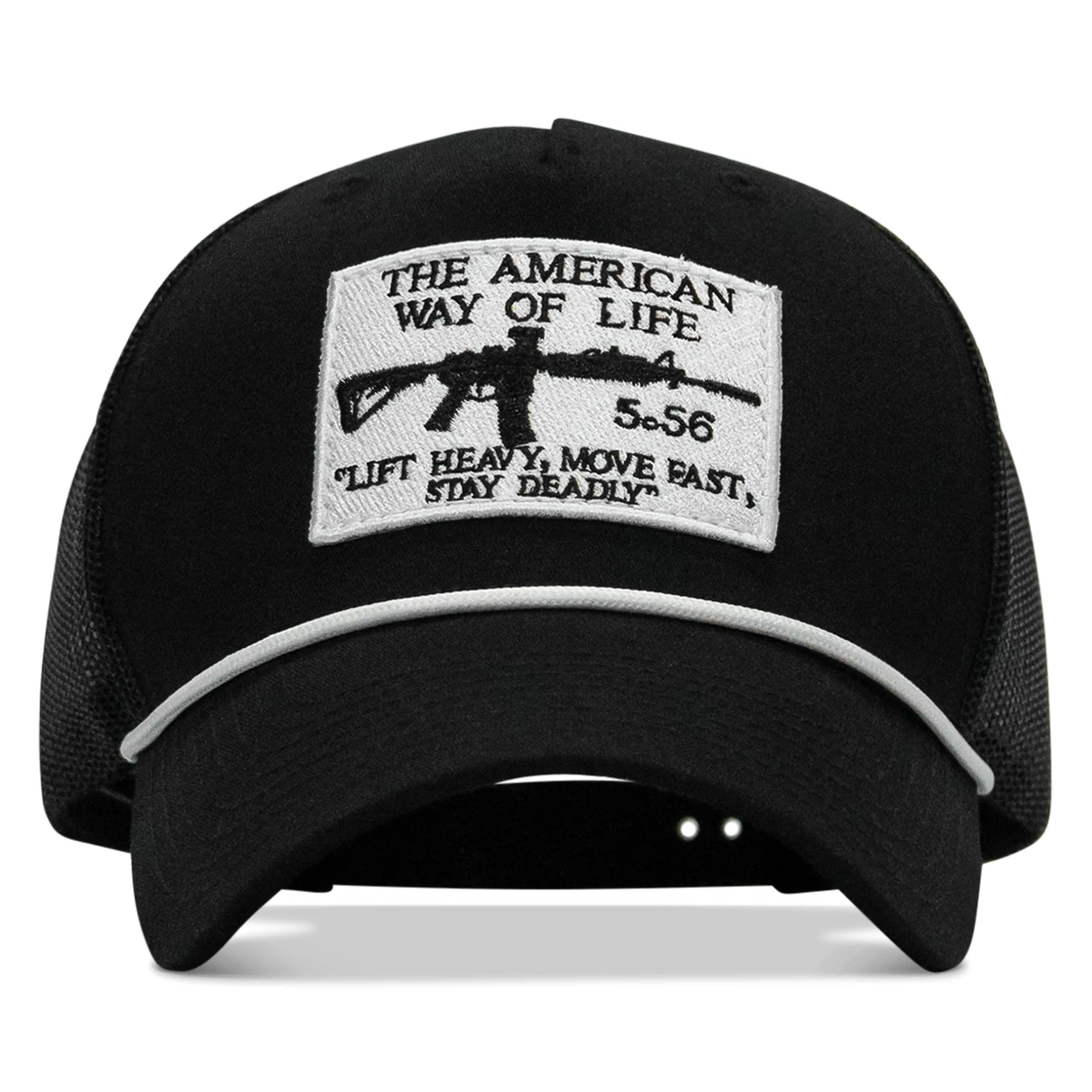 American Way Of Life White Patch Rope Snapback