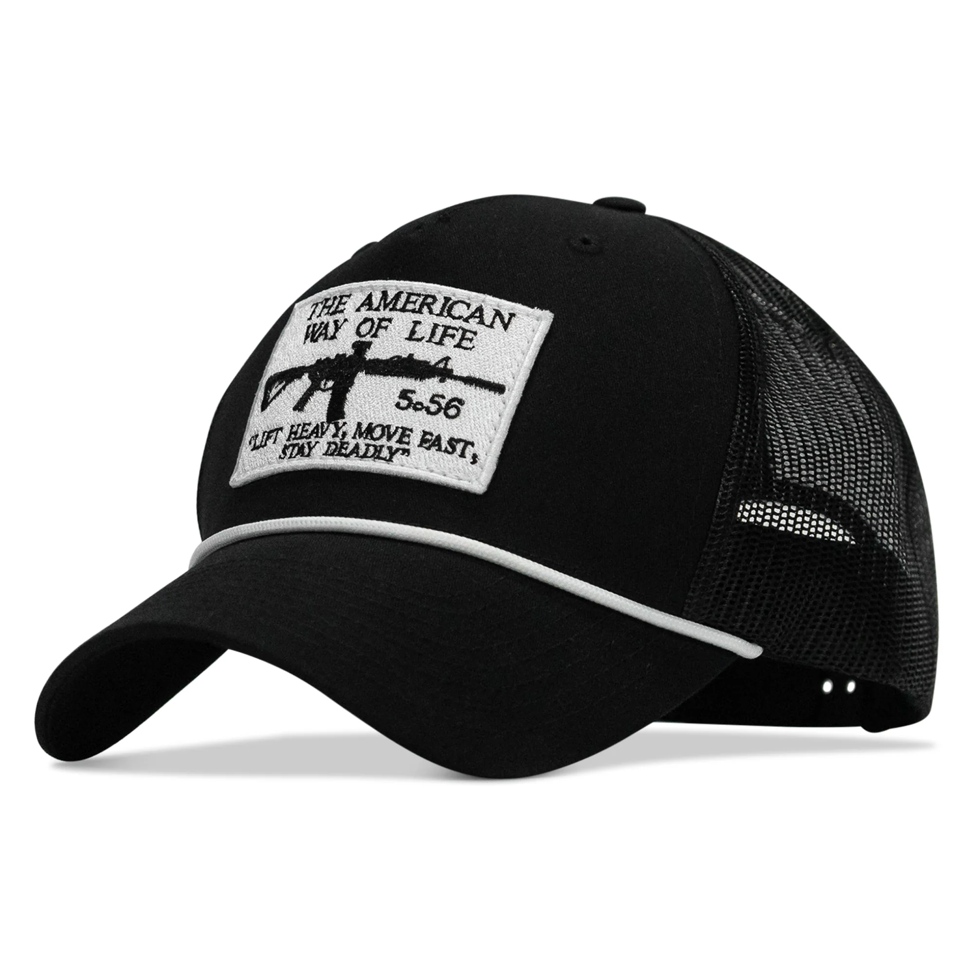 American Way Of Life White Patch Rope Snapback - Image 3