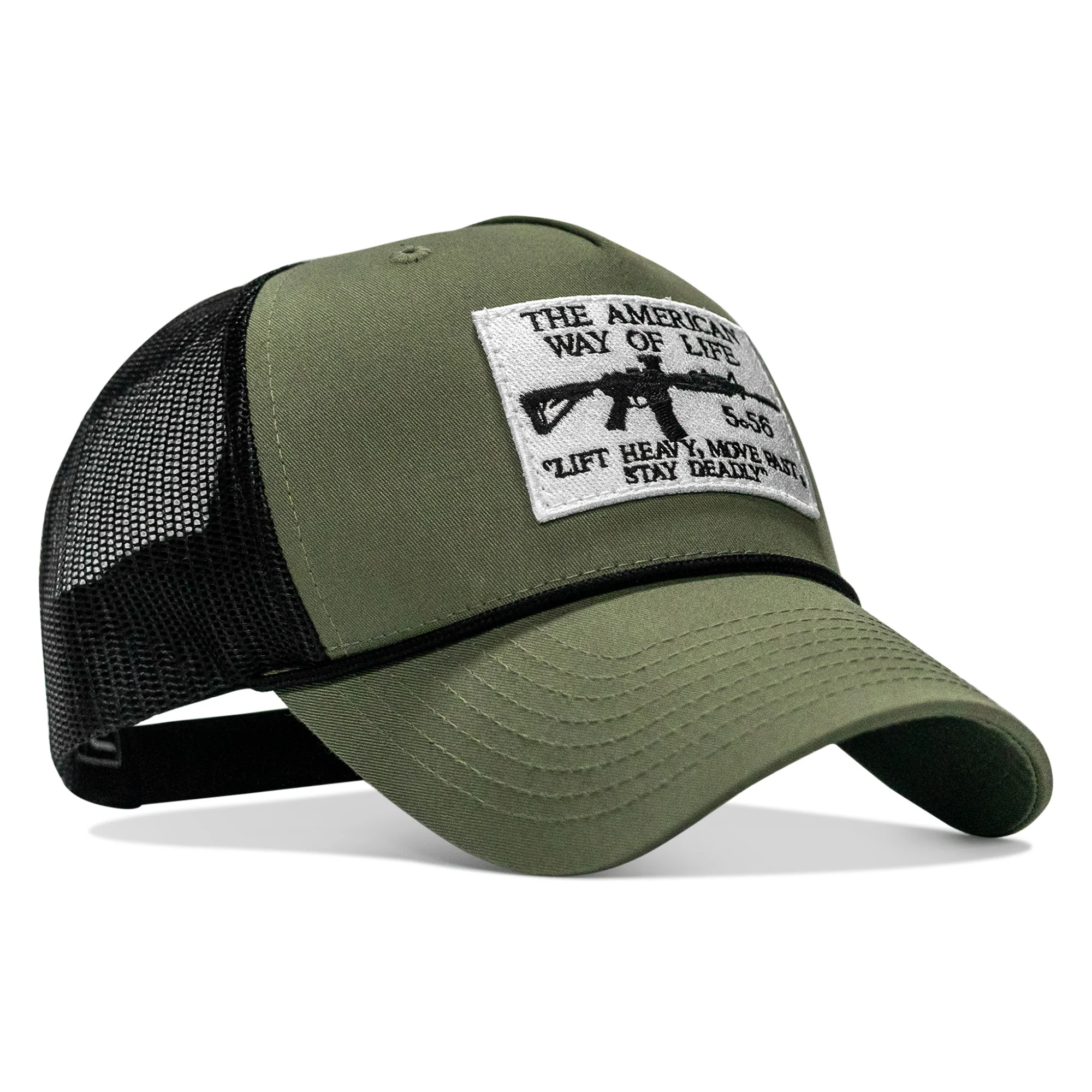 American Way Of Life White Patch Rope Snapback - Image 8