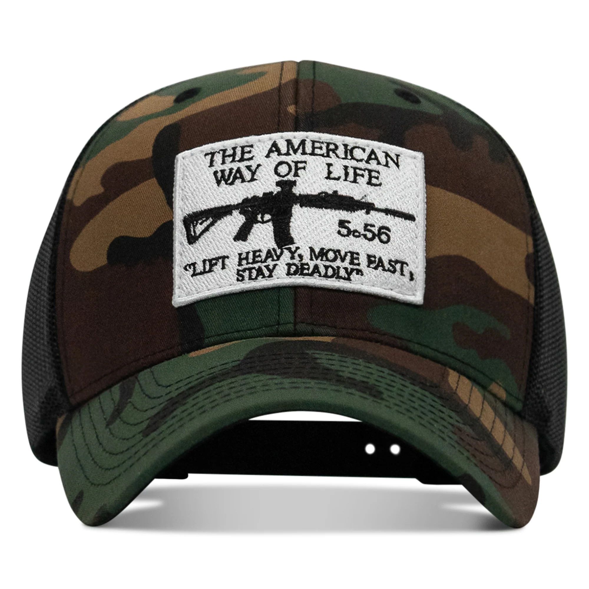 American Way Of Life White Patch Snapback Hat - Image 11