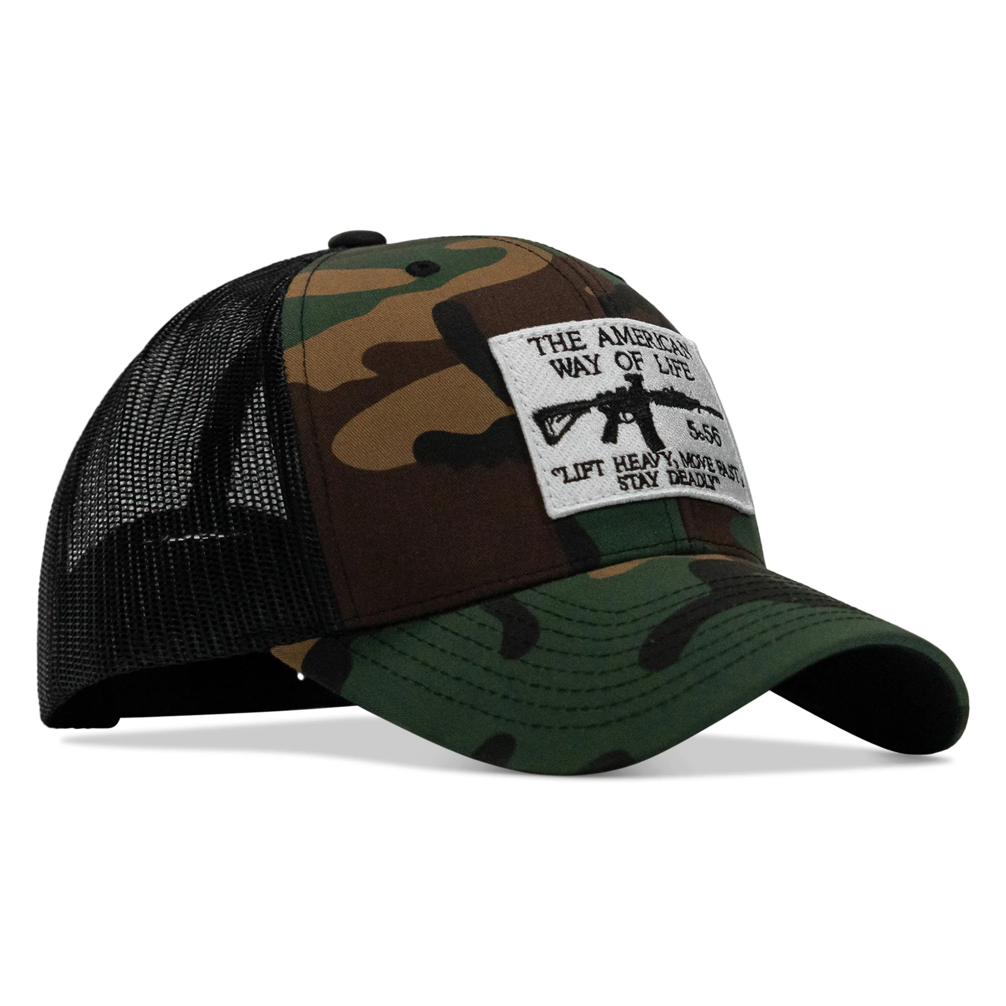 American Way Of Life White Patch Snapback Hat - Image 12