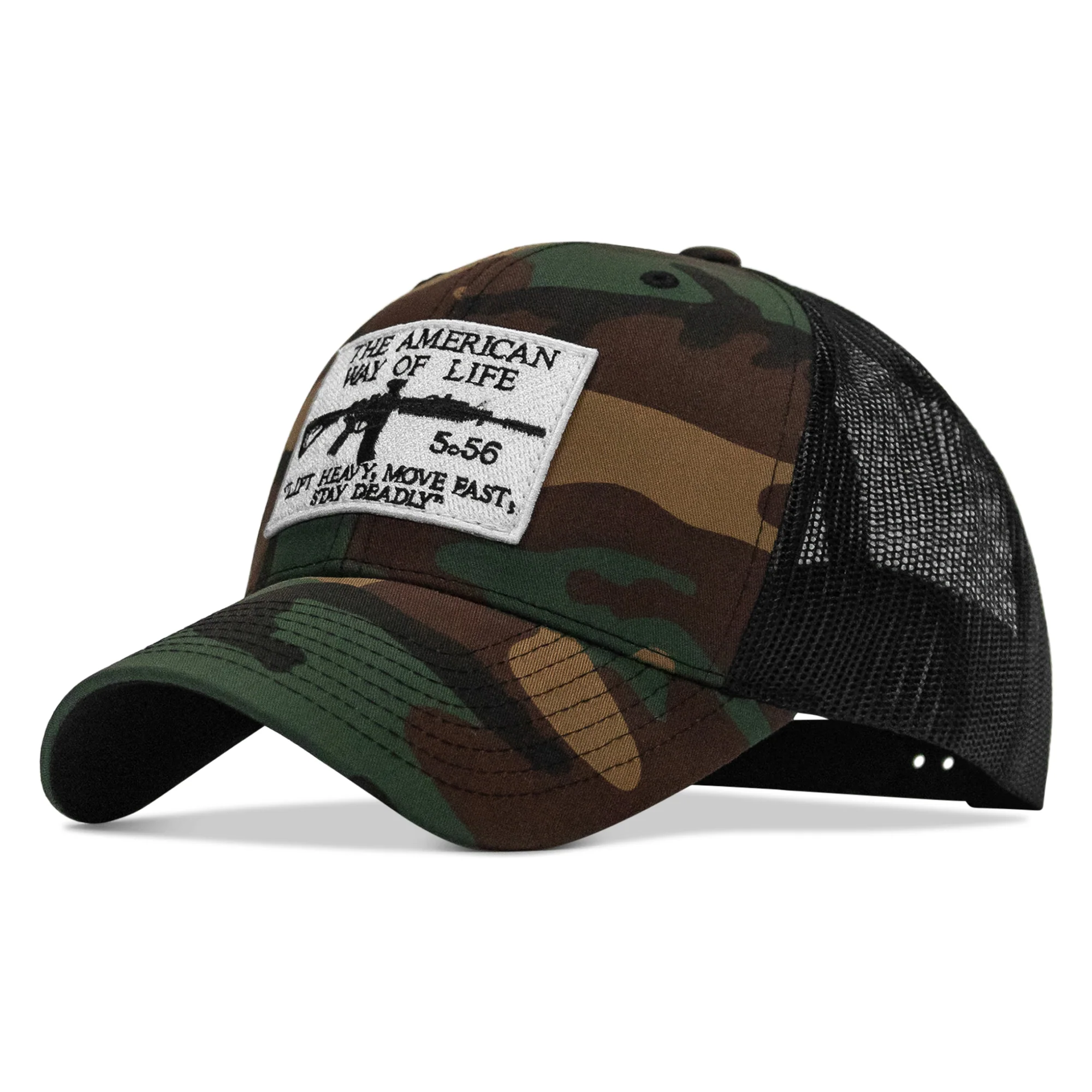 American Way Of Life White Patch Snapback Hat - Image 13