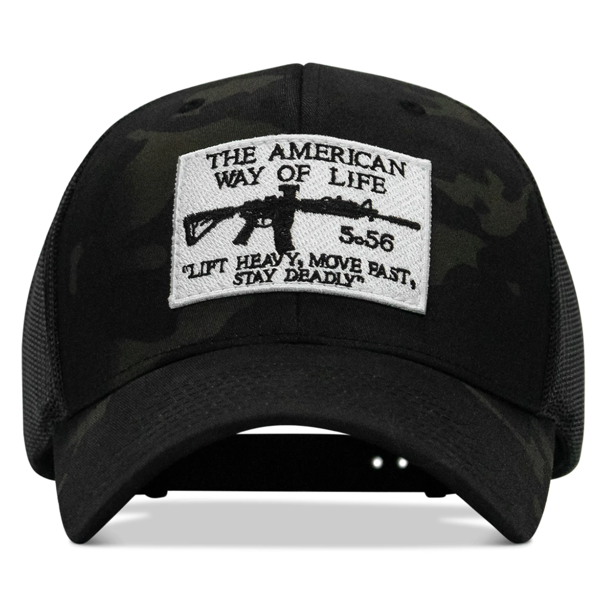 American Way Of Life White Patch Snapback Hat - Image 16