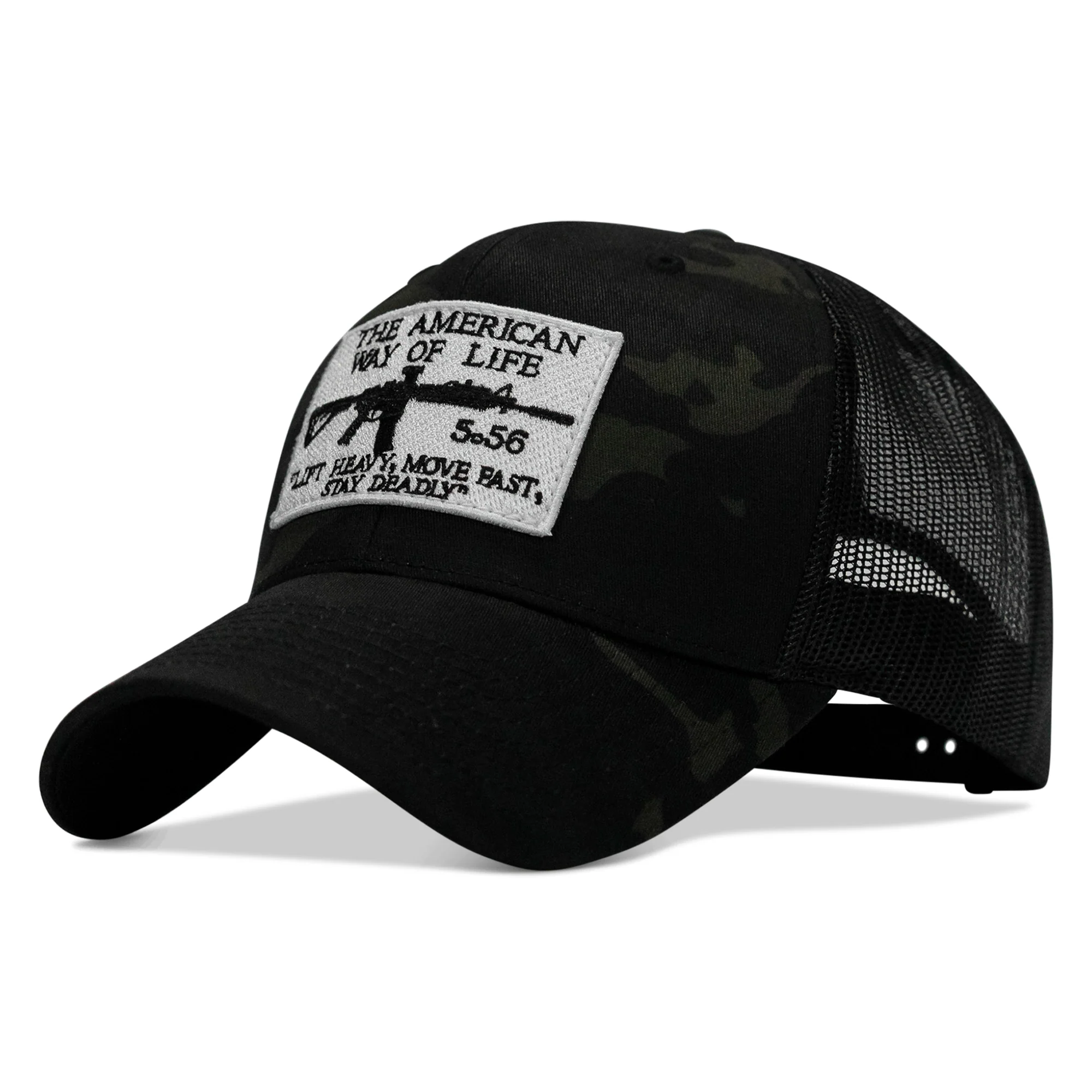 American Way Of Life White Patch Snapback Hat - Image 17