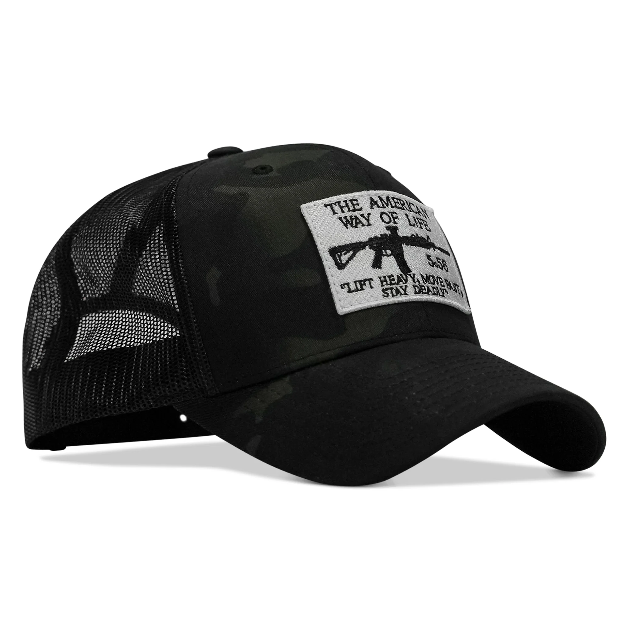 American Way Of Life White Patch Snapback Hat - Image 18