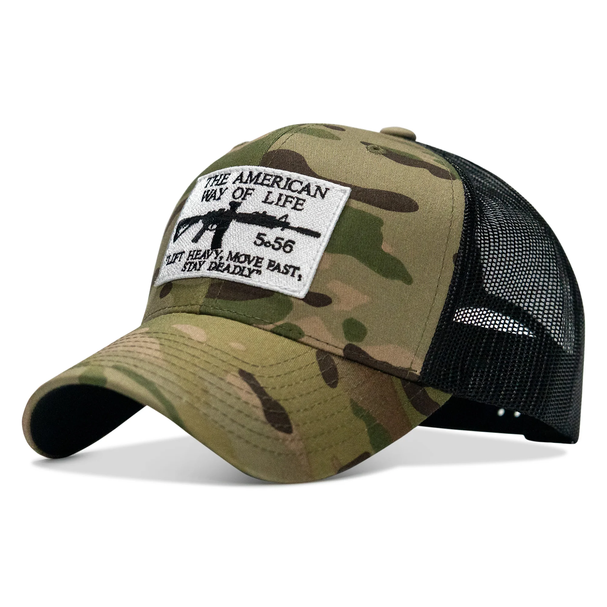 American Way Of Life White Patch Snapback Hat - Image 23