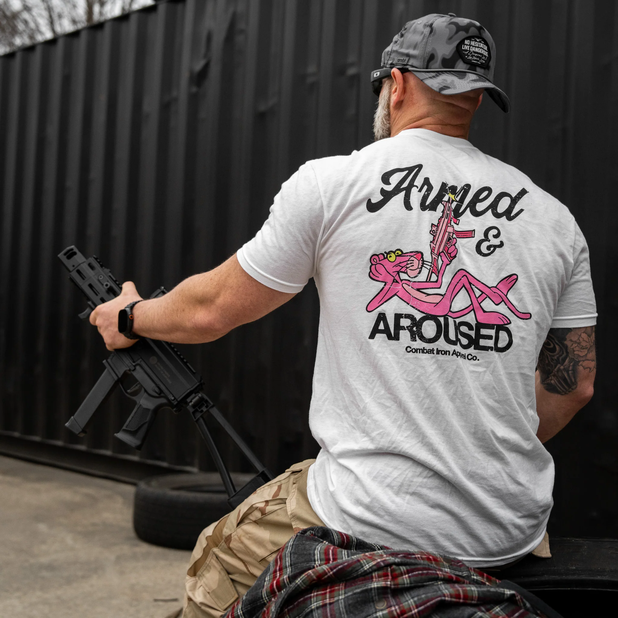 Armed and Aroused  Men's T-Shirt - Image 11