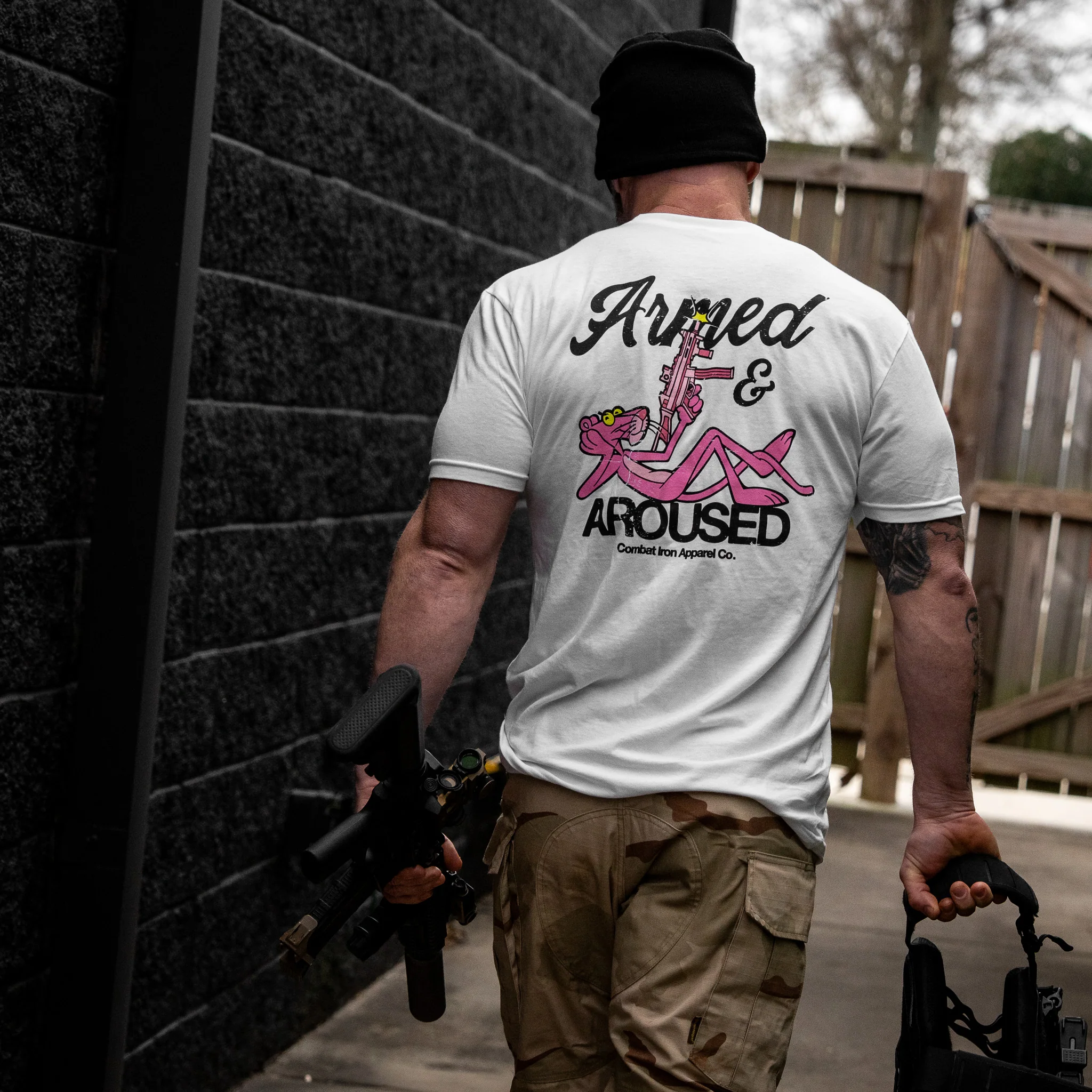 Armed and Aroused  Men's T-Shirt - Image 12