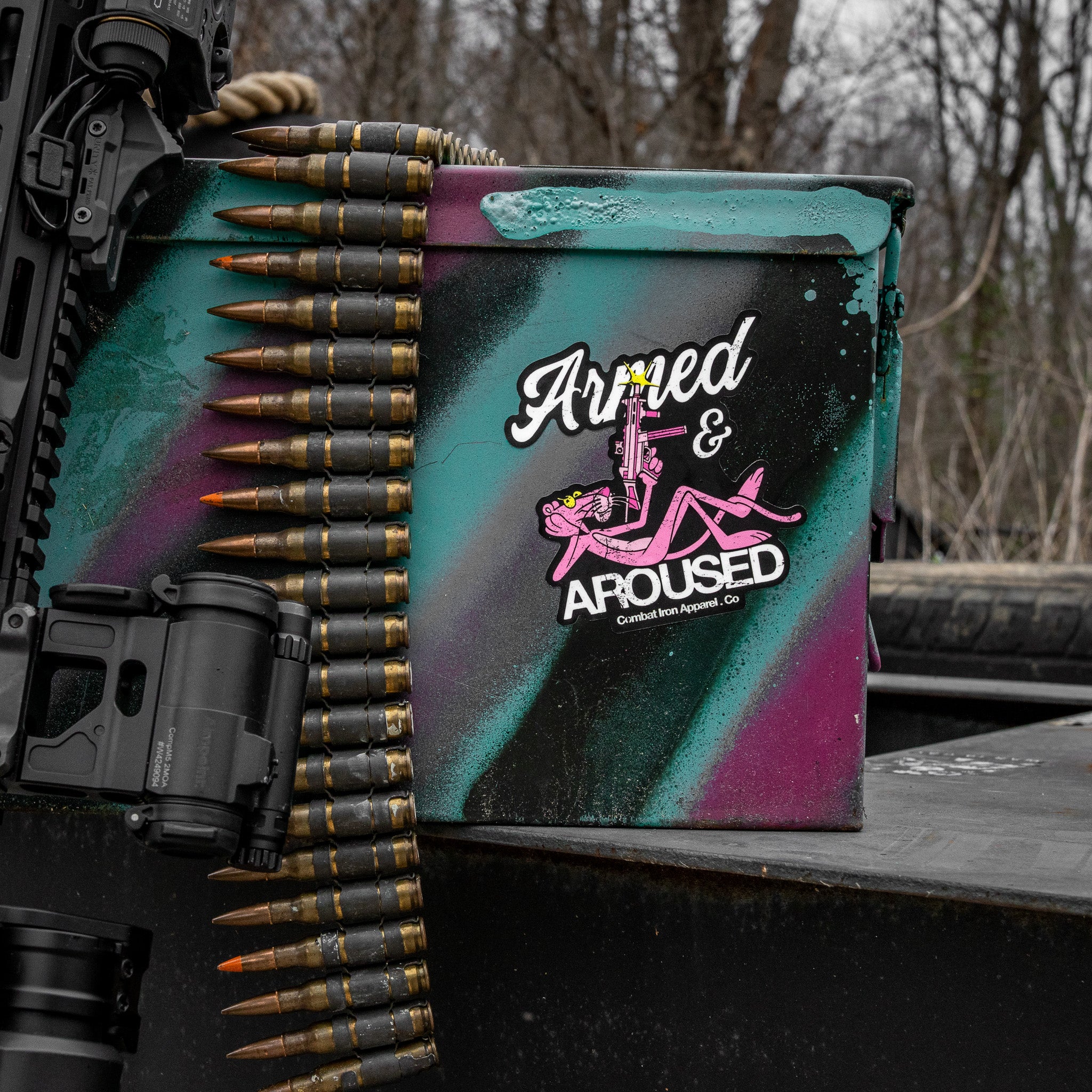Armed & Aroused Panther Decal - Image 6