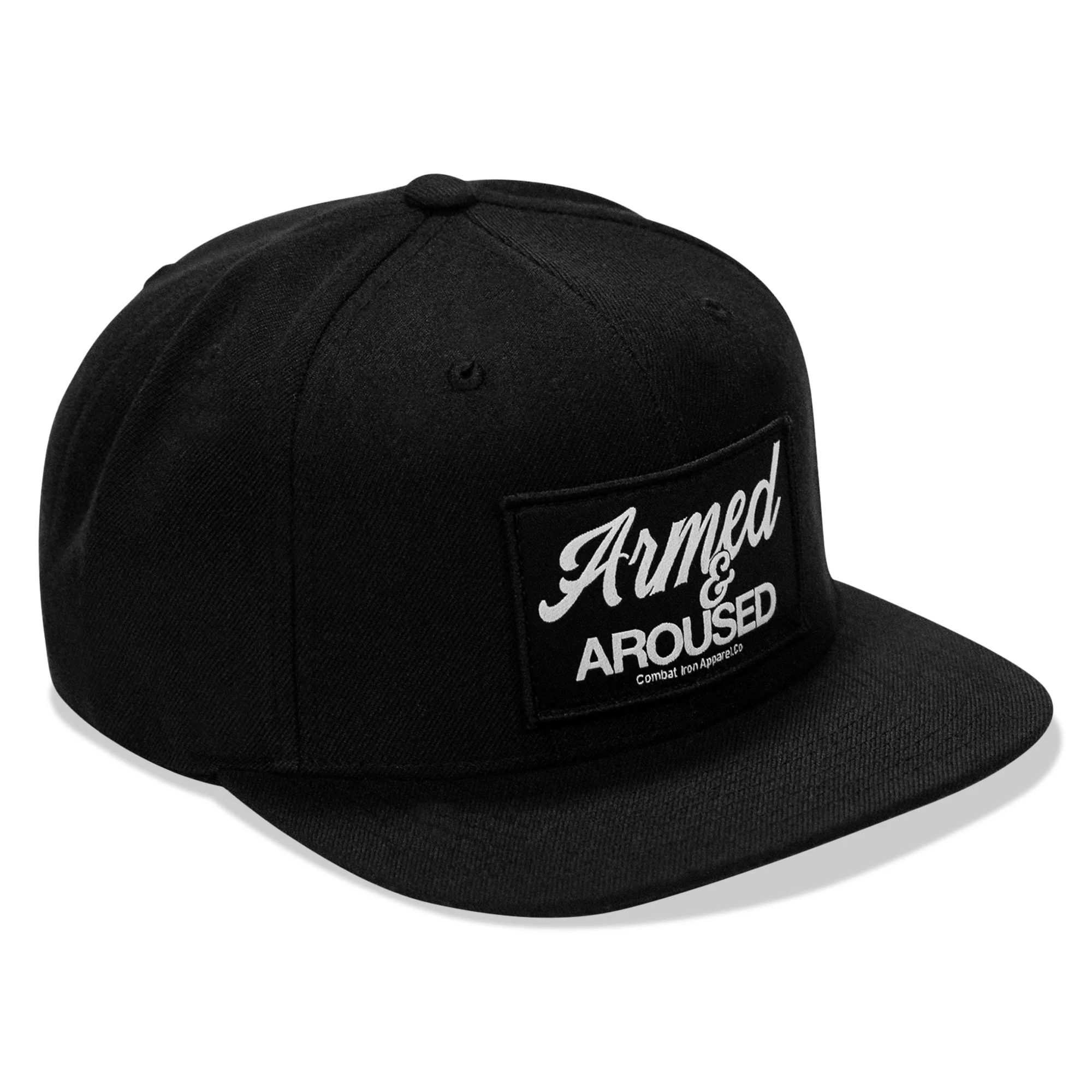 Armed & Aroused Patch Flatbill Snapback Hat - Image 8