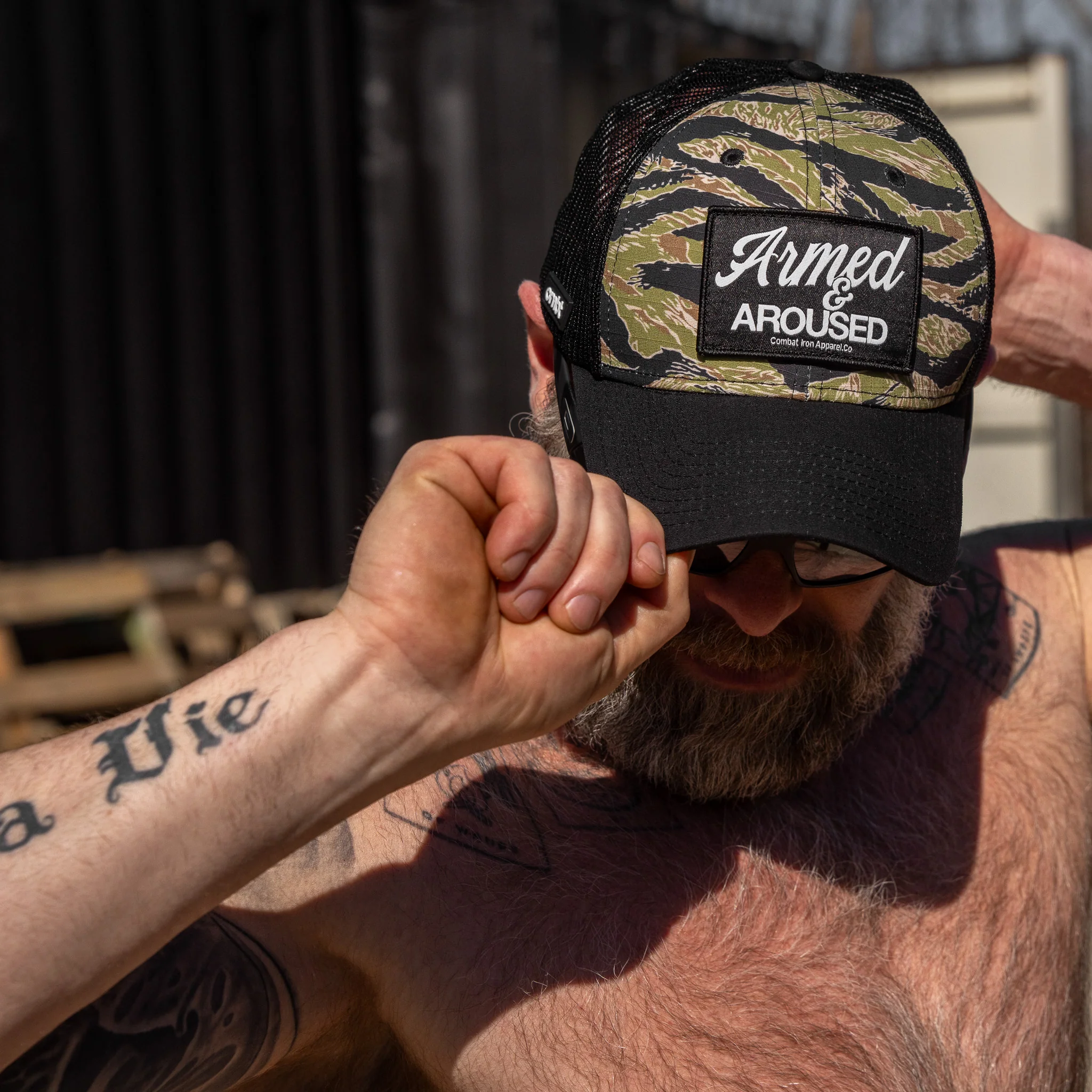 Armed & Aroused Patch Original Ripstop Snapback Hat - Image 7