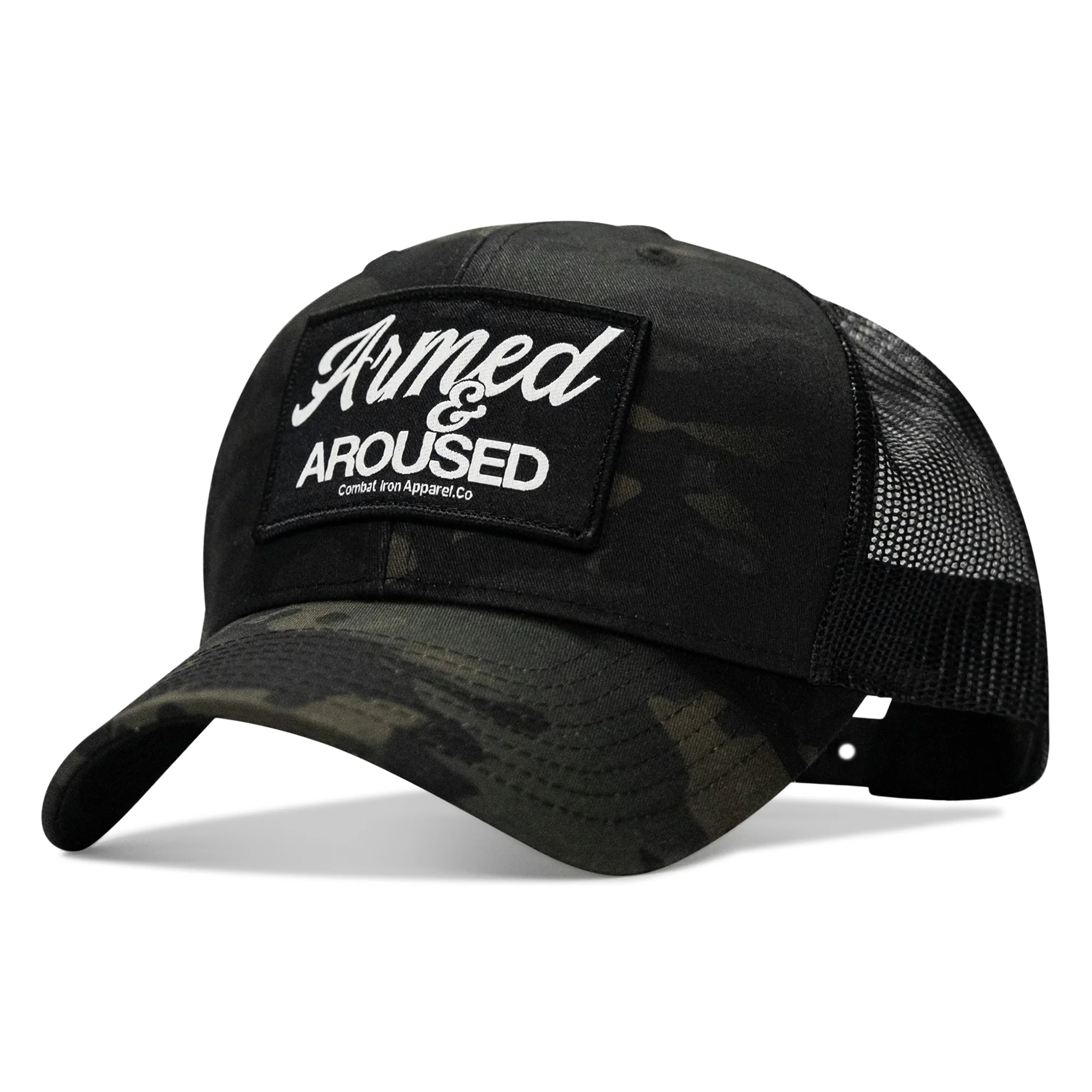 Armed & Aroused Patch Snapback Hat - Image 12