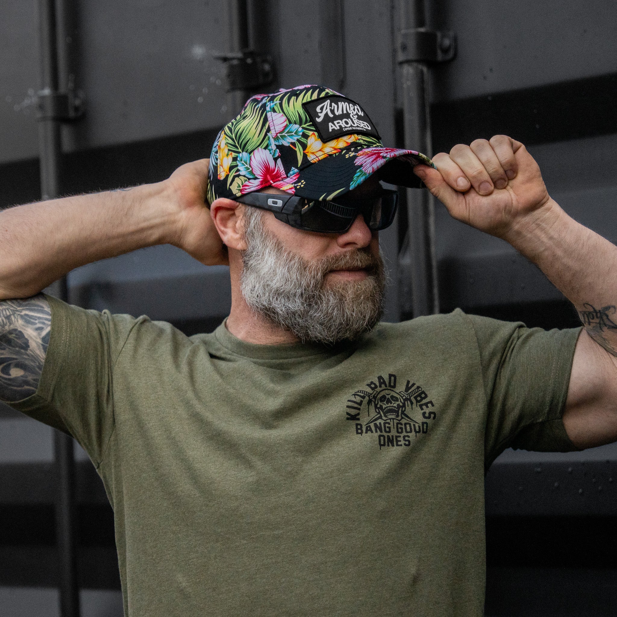 Armed & Aroused Patch Snapback Hat - Image 23