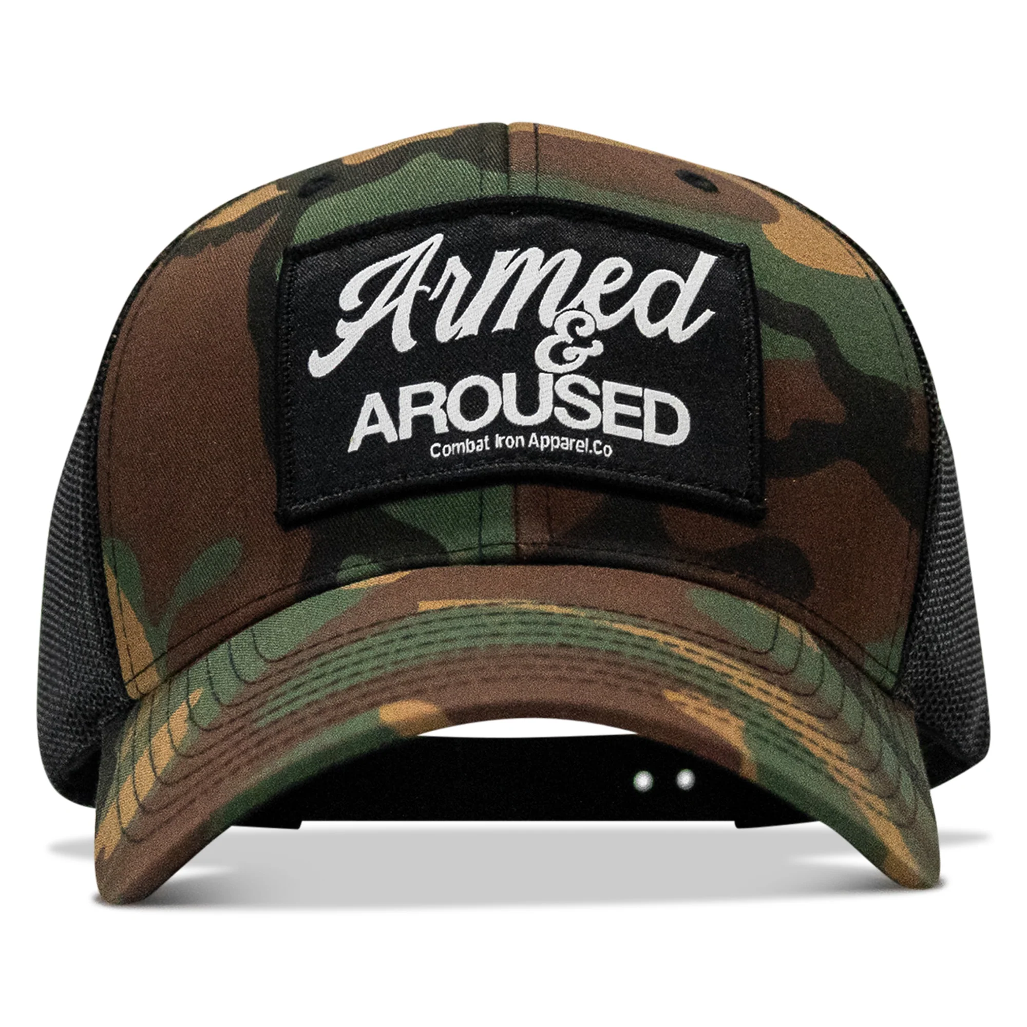 Armed & Aroused Patch Snapback Hat - Image 25