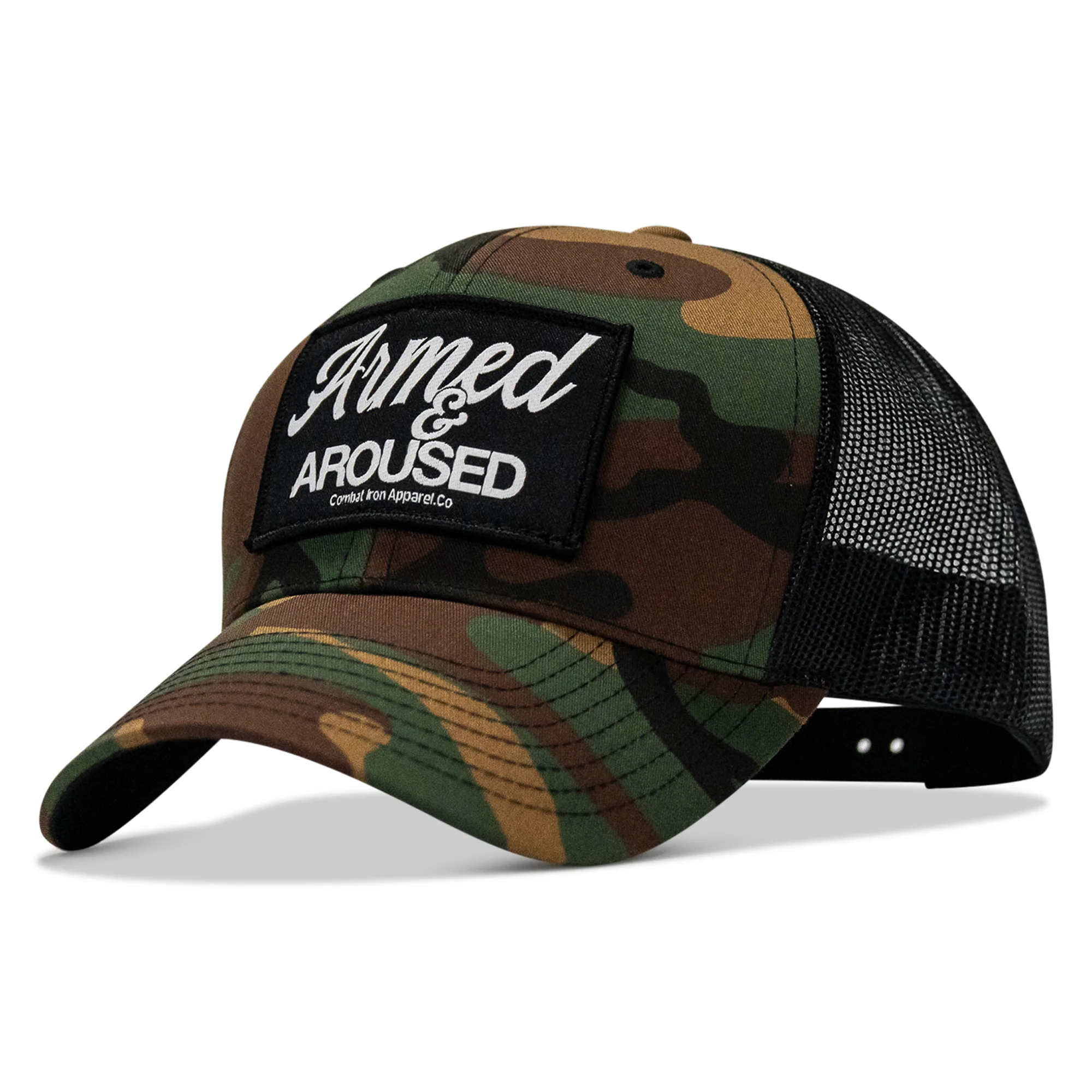 Armed & Aroused Patch Snapback Hat - Image 26