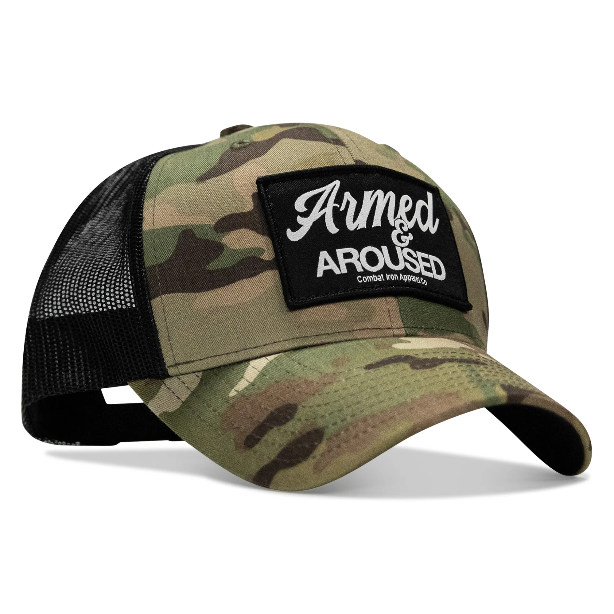 Armed & Aroused Patch Snapback Hat - Image 3