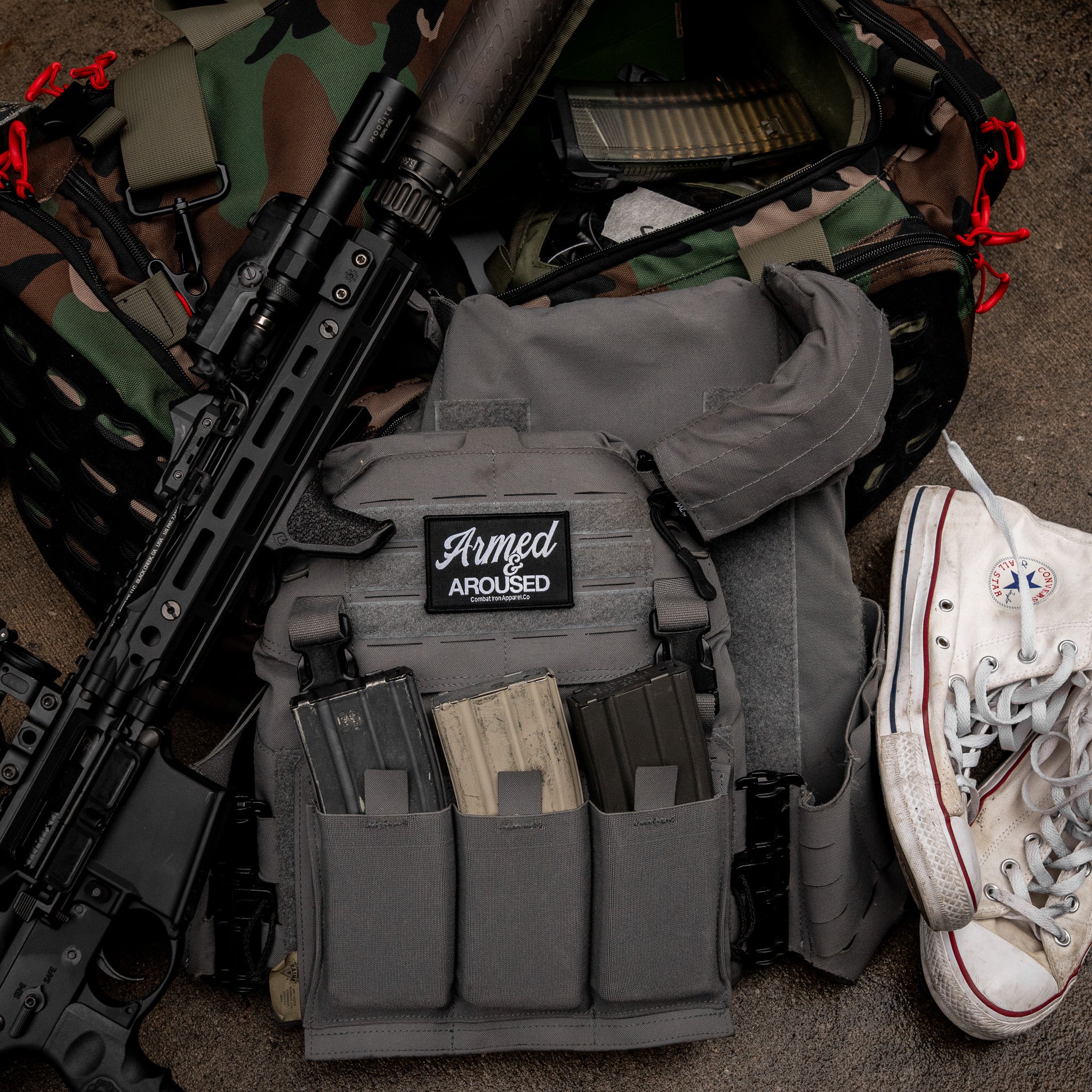 Armed & Aroused Velcro Patch - Image 2