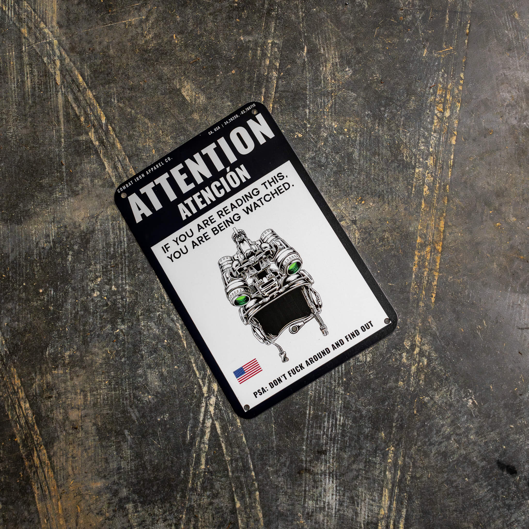 Attention You Are Being Watched Wall Mounted Metal Sign - Image 4
