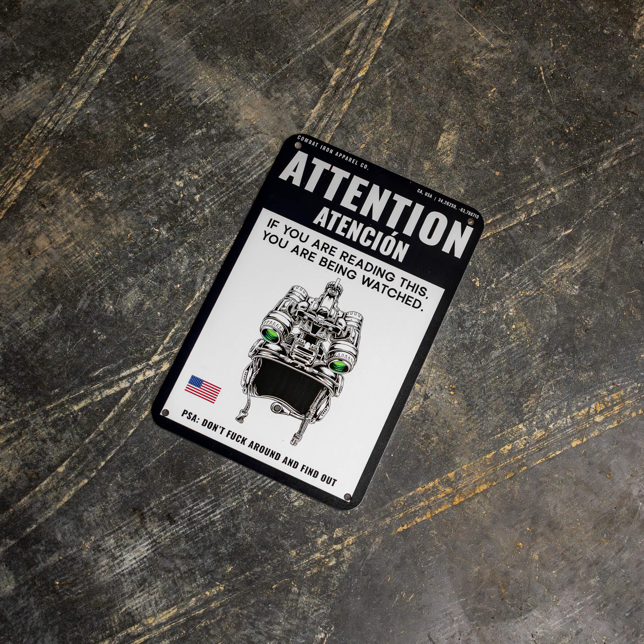 Attention You Are Being Watched Wall Mounted Metal Sign - Image 5