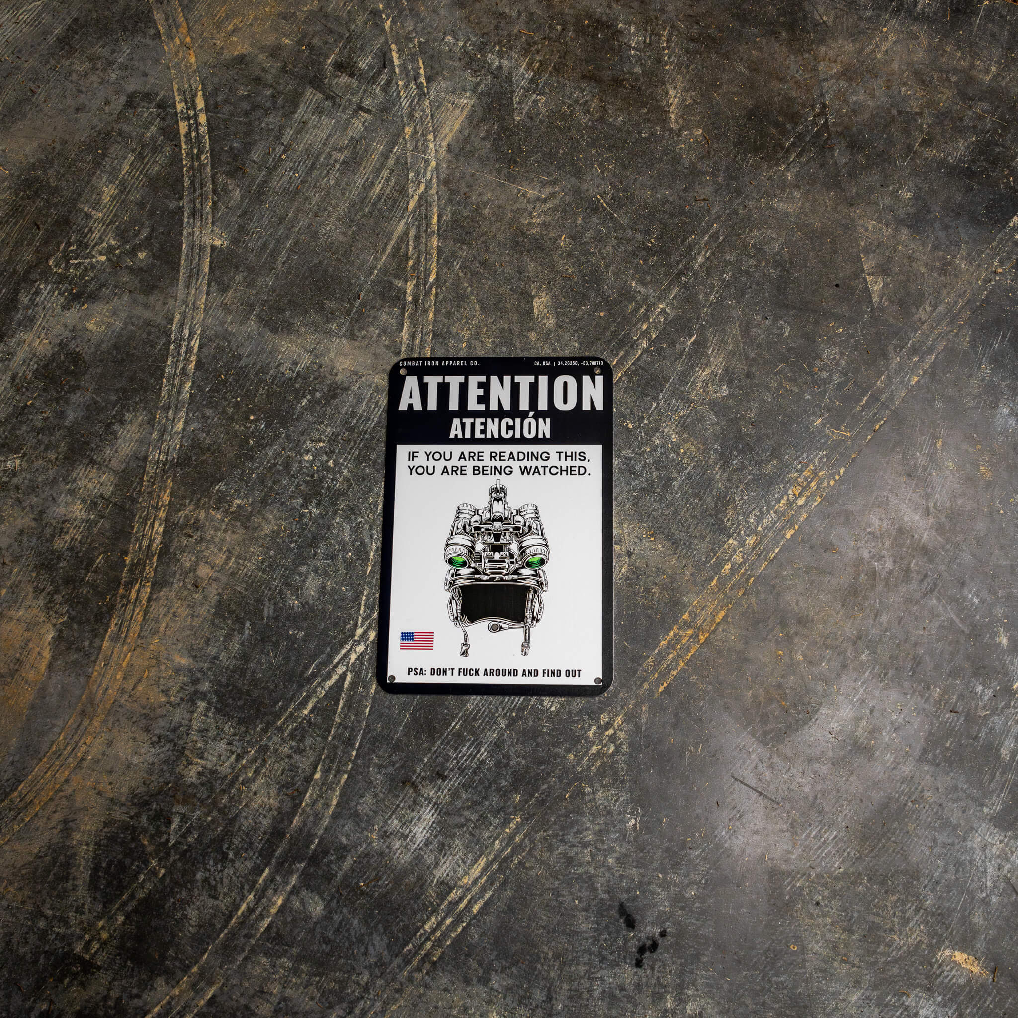 Attention You Are Being Watched Wall Mounted Metal Sign - Image 6