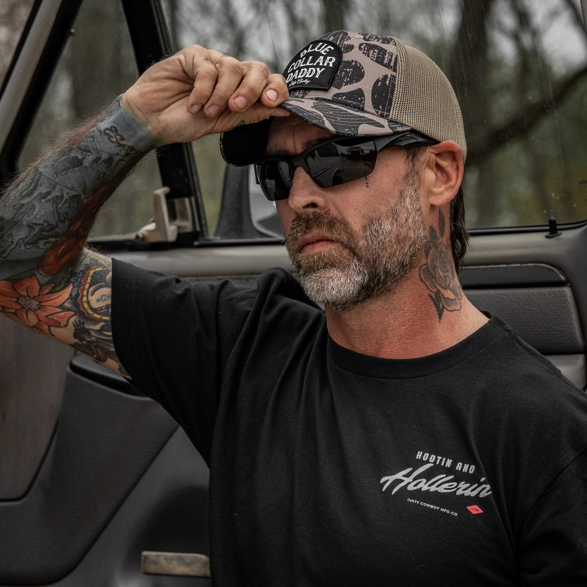 Blue Collar Daddy Patch Original Ripstop Classic Snapback Hat - Image 13