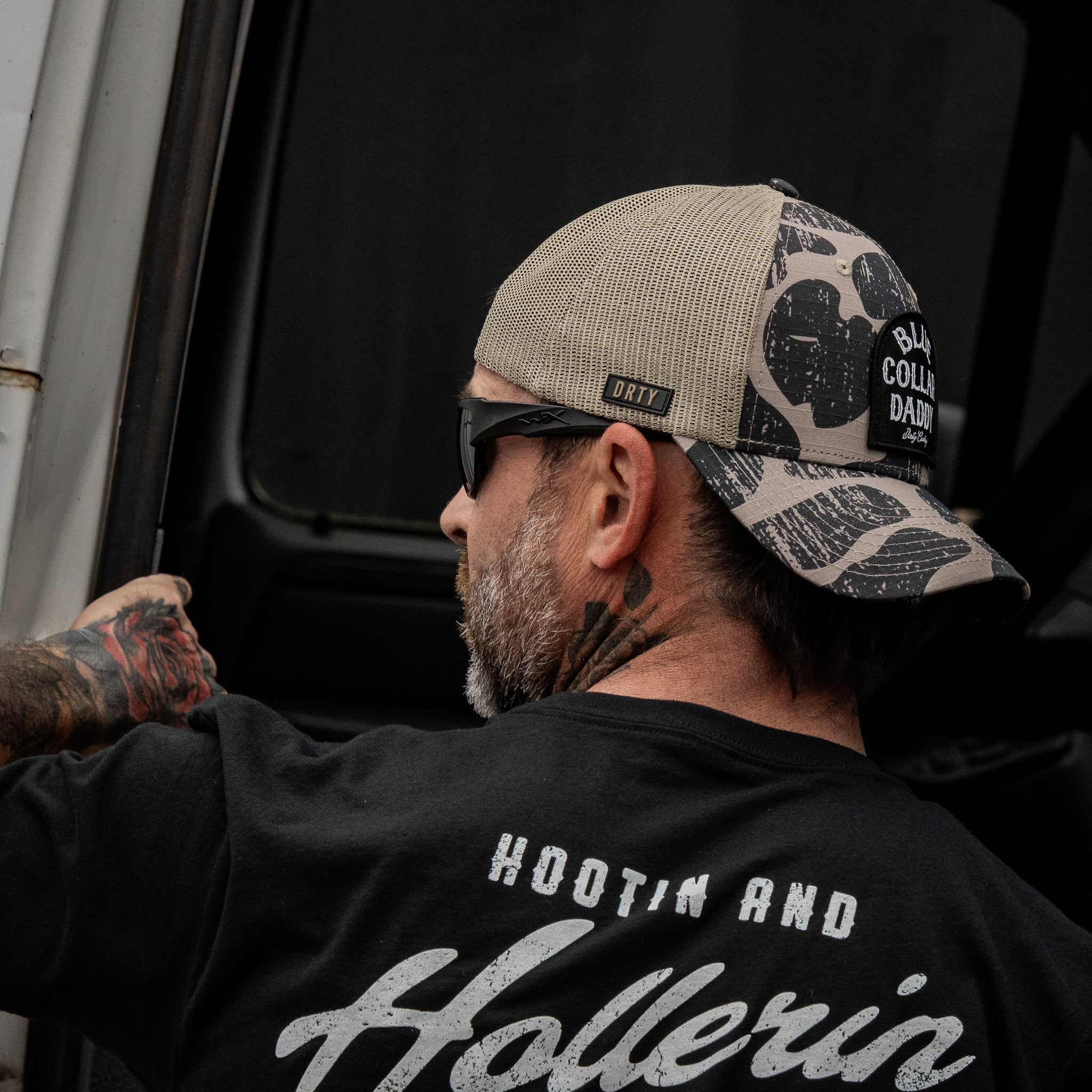 Blue Collar Daddy Patch Original Ripstop Classic Snapback Hat - Image 15