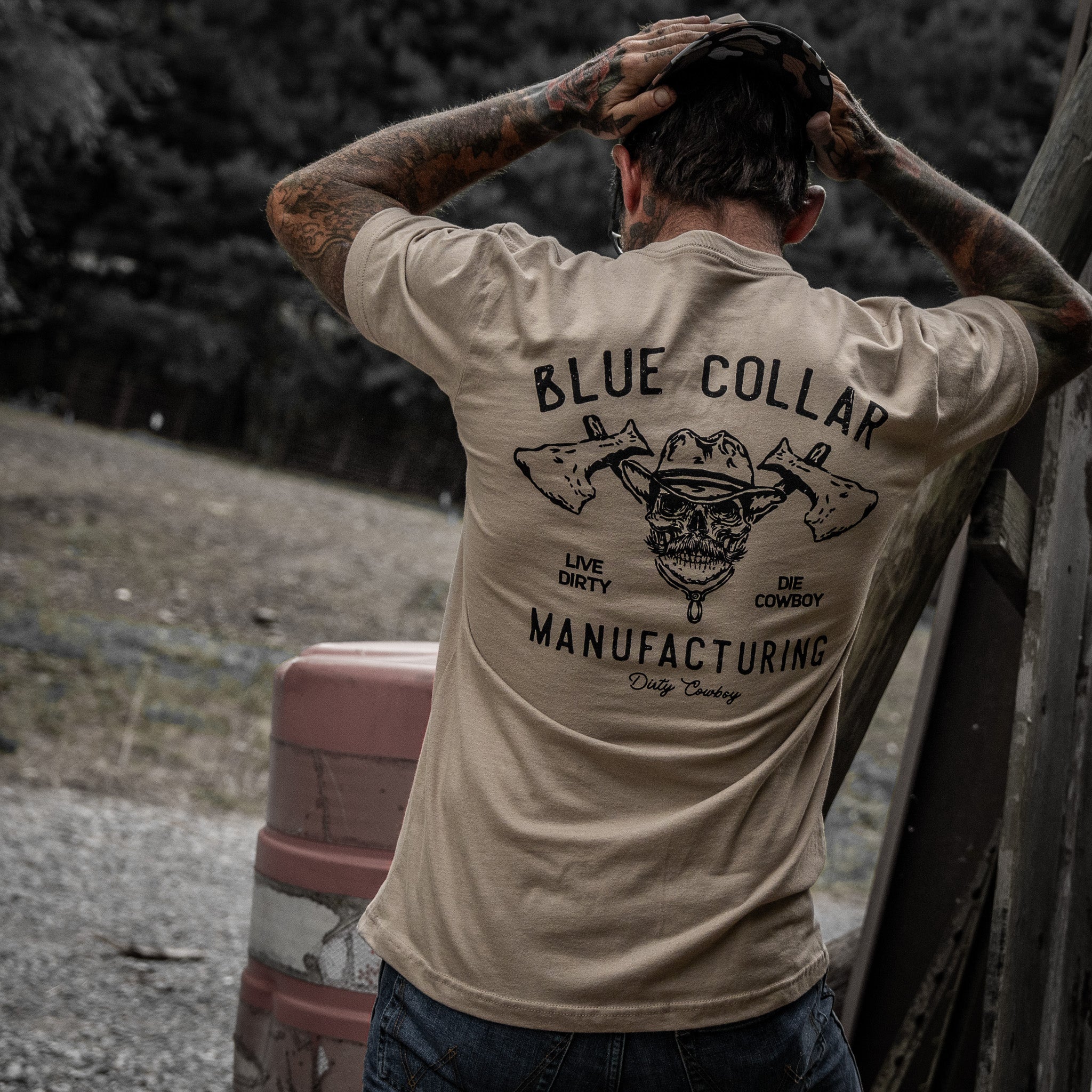 Blue Collar Hatchet Men's T-Shirt - Image 24