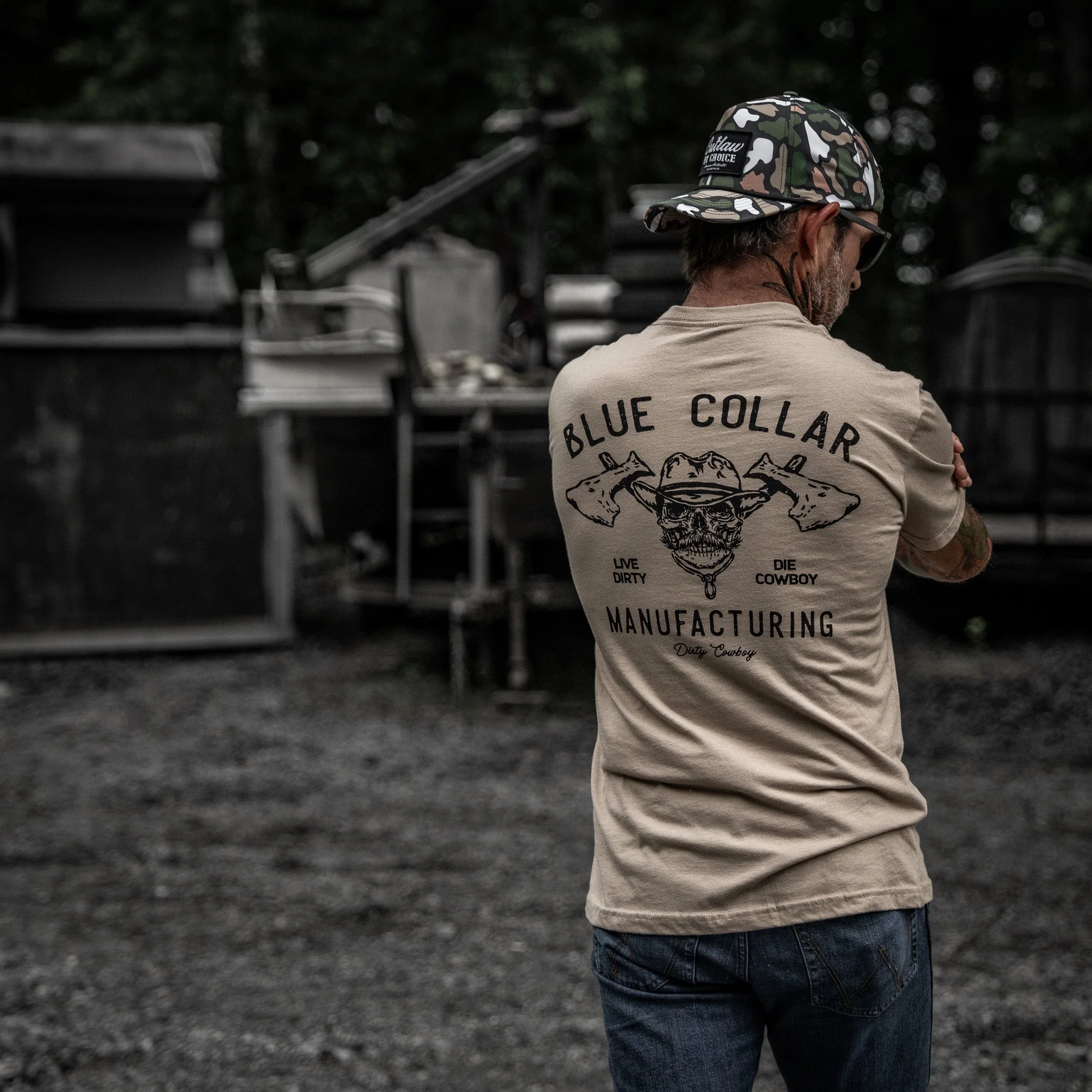 Blue Collar Hatchet Men's T-Shirt - Image 28