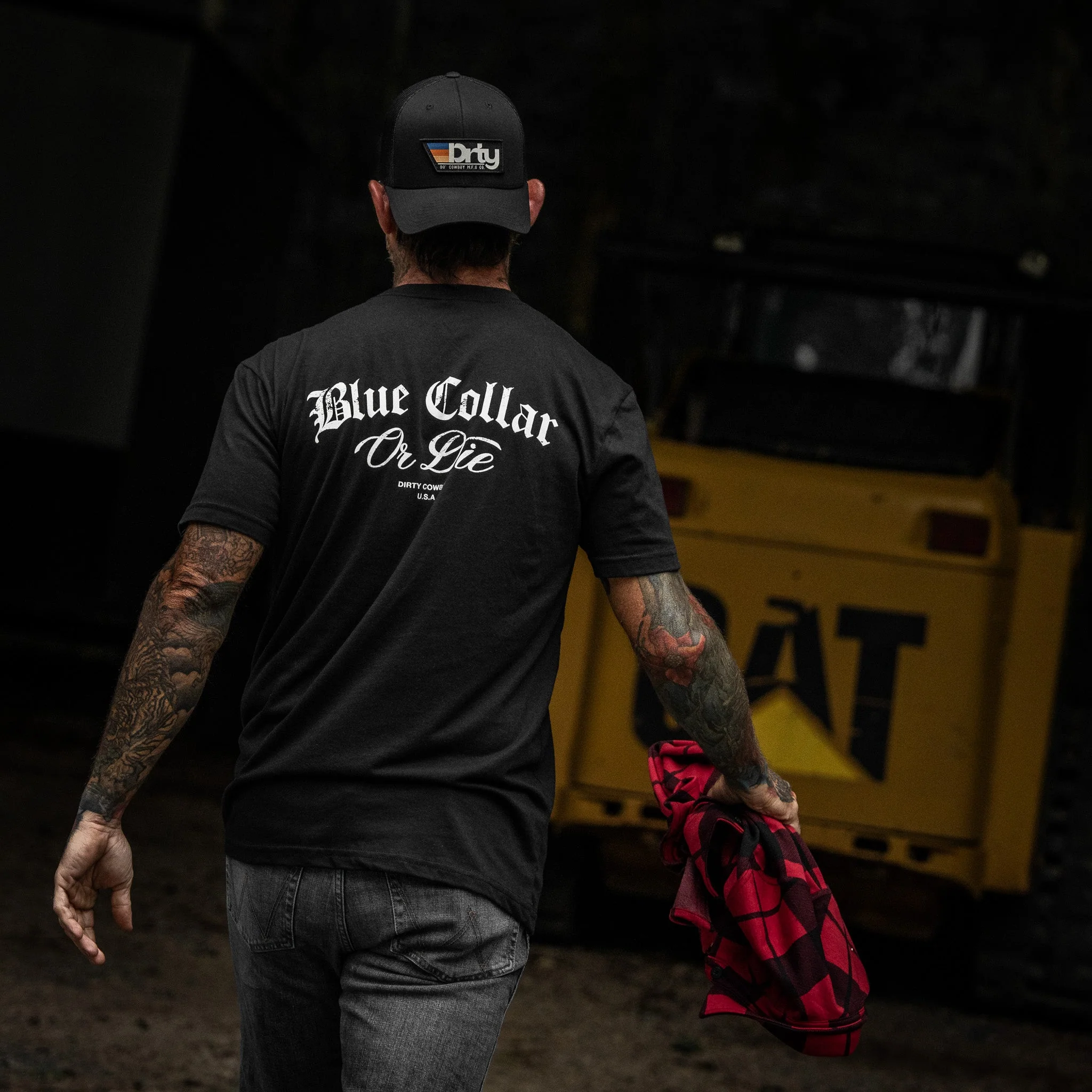 Blue Collar Or Die Men's T-Shirt - Image 7