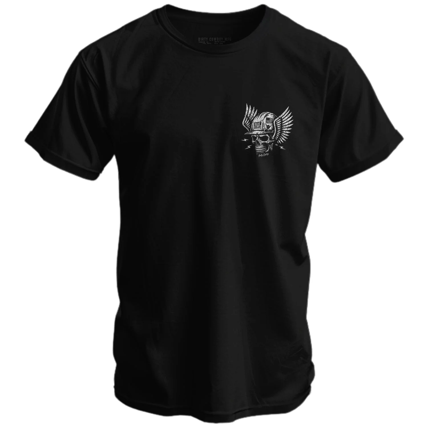 Blue Collar Skull Men's T-Shirt - Image 3