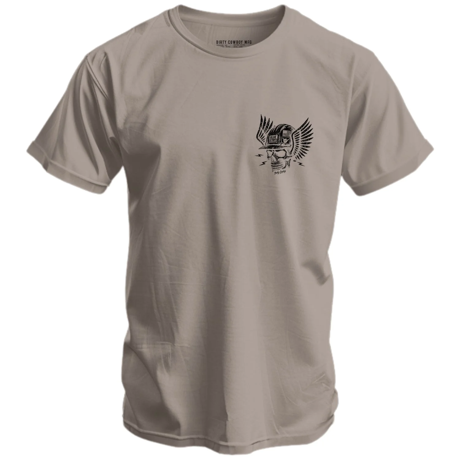 Blue Collar Skull Men's T-Shirt - Image 4