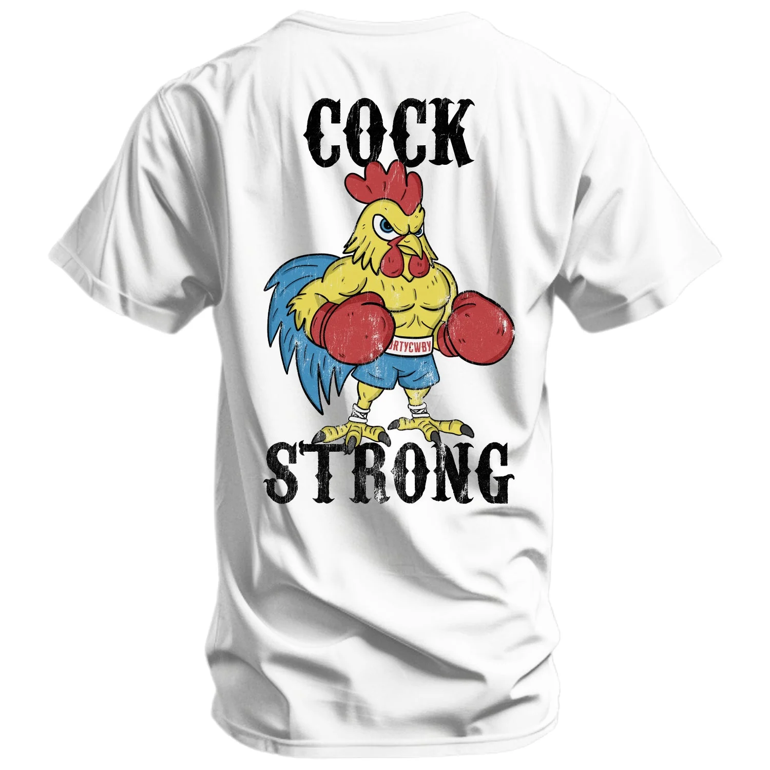 Boxing Chicken Strong Men's T-Shirt - Image 2