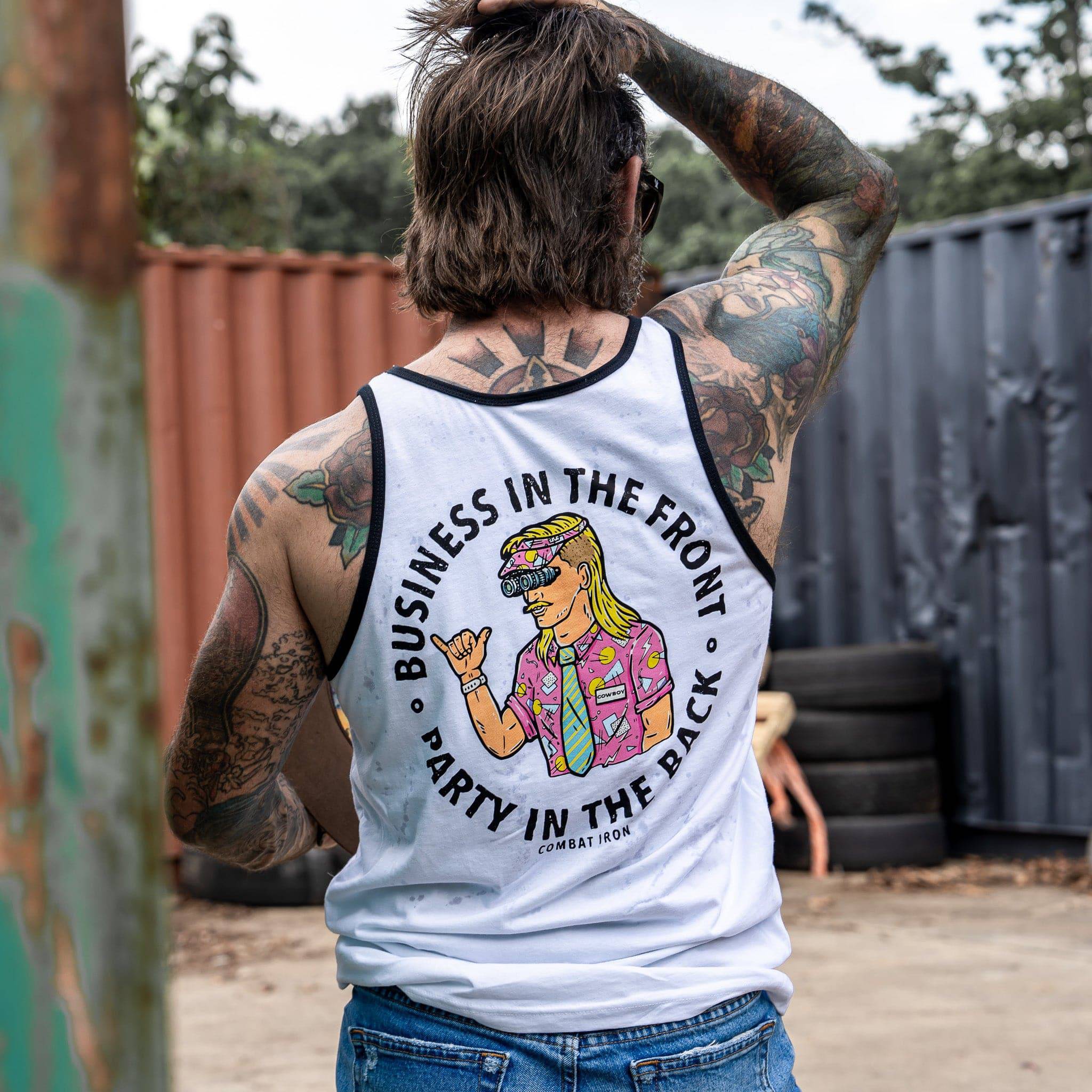 Business In The Front. Party In The Back. Men's Tank - Image 3