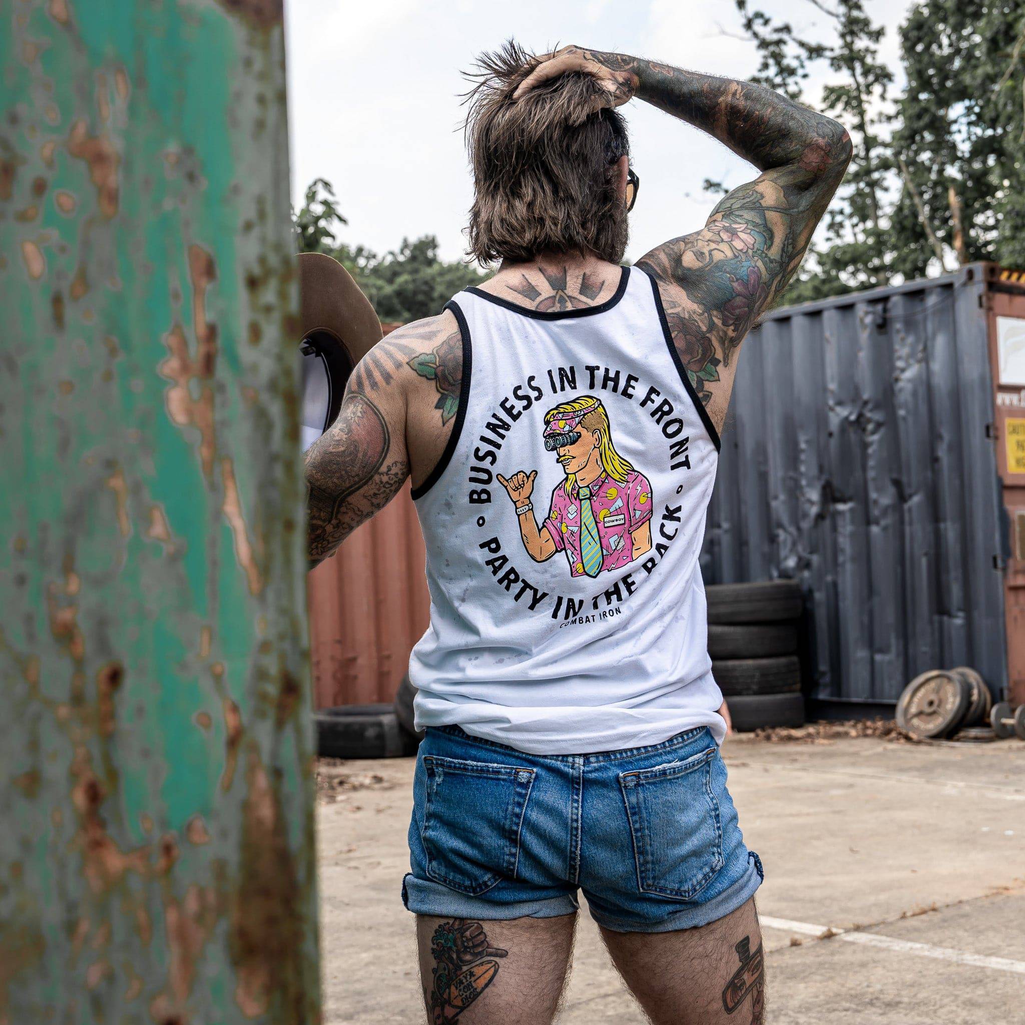 Business In The Front. Party In The Back. Men's Tank - Image 5