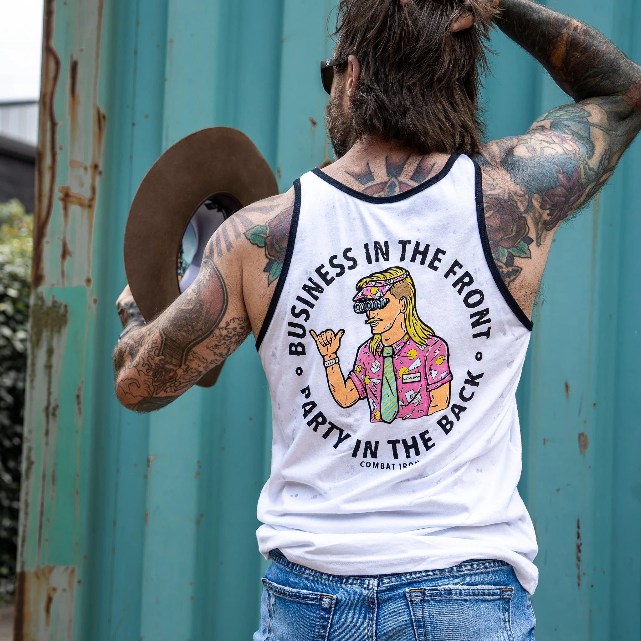 Business In The Front. Party In The Back. Men's Tank - Image 6