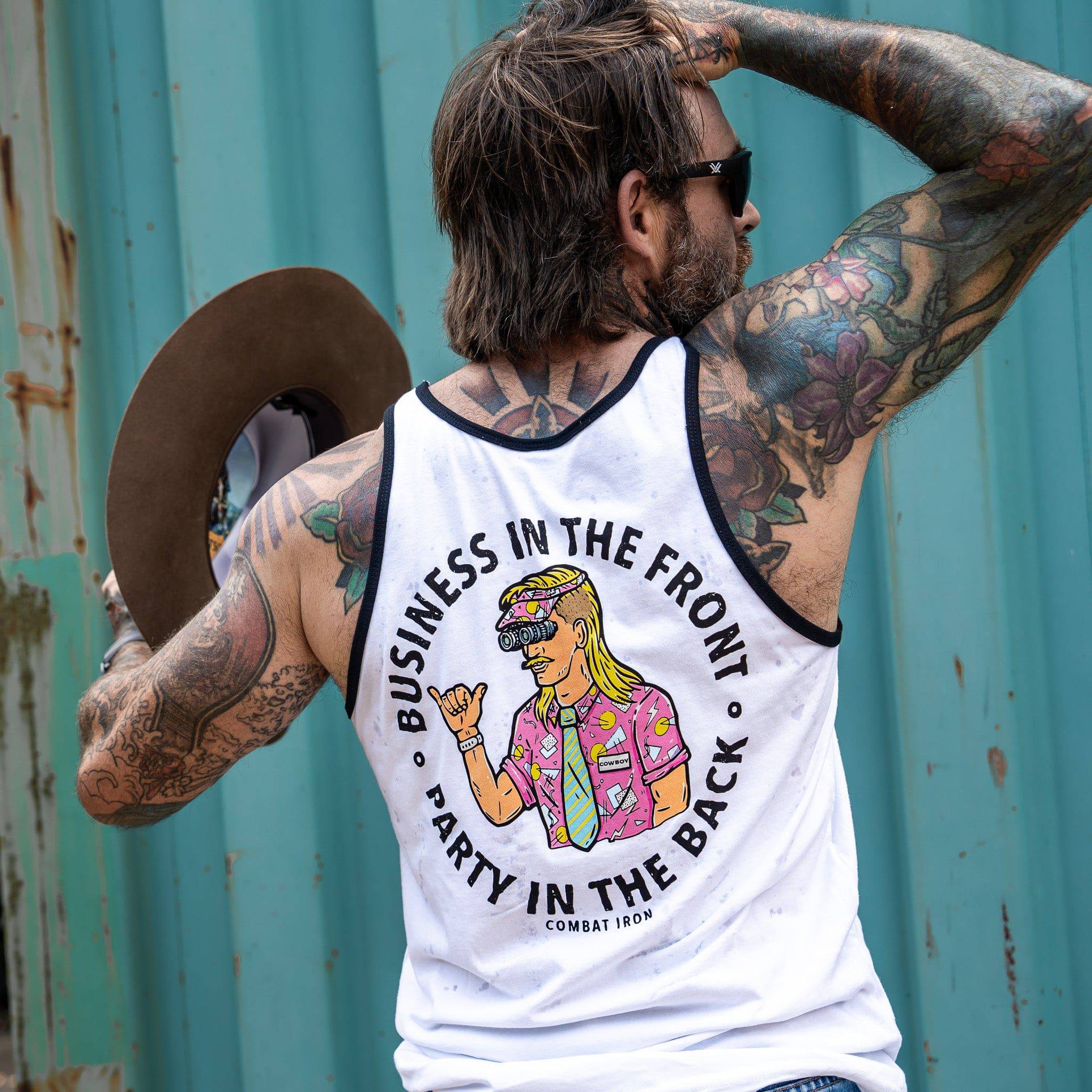 Business In The Front. Party In The Back. Men's Tank - Image 7