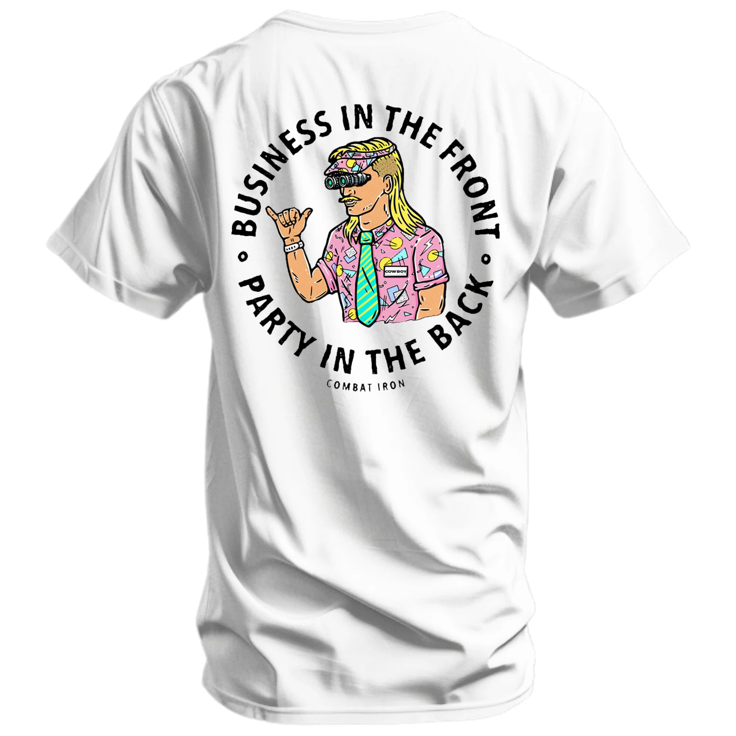 Business In The Front. Party In The Back. Party Men's T-Shirt - Image 4