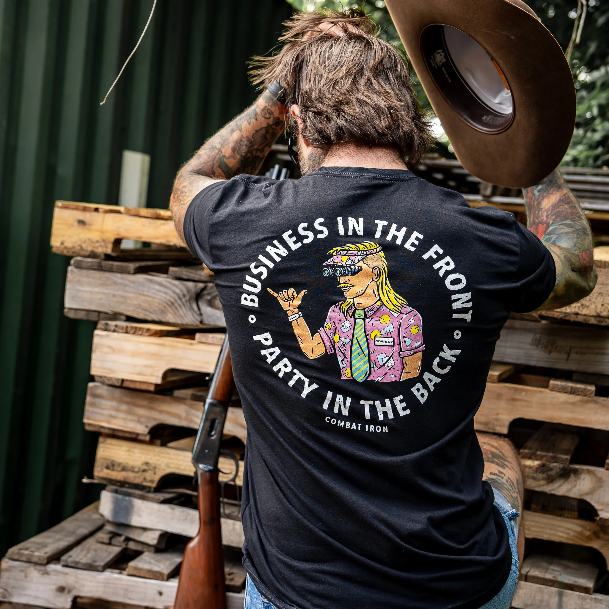 Business In The Front. Party In The Back. Party Men's T-Shirt - Image 6