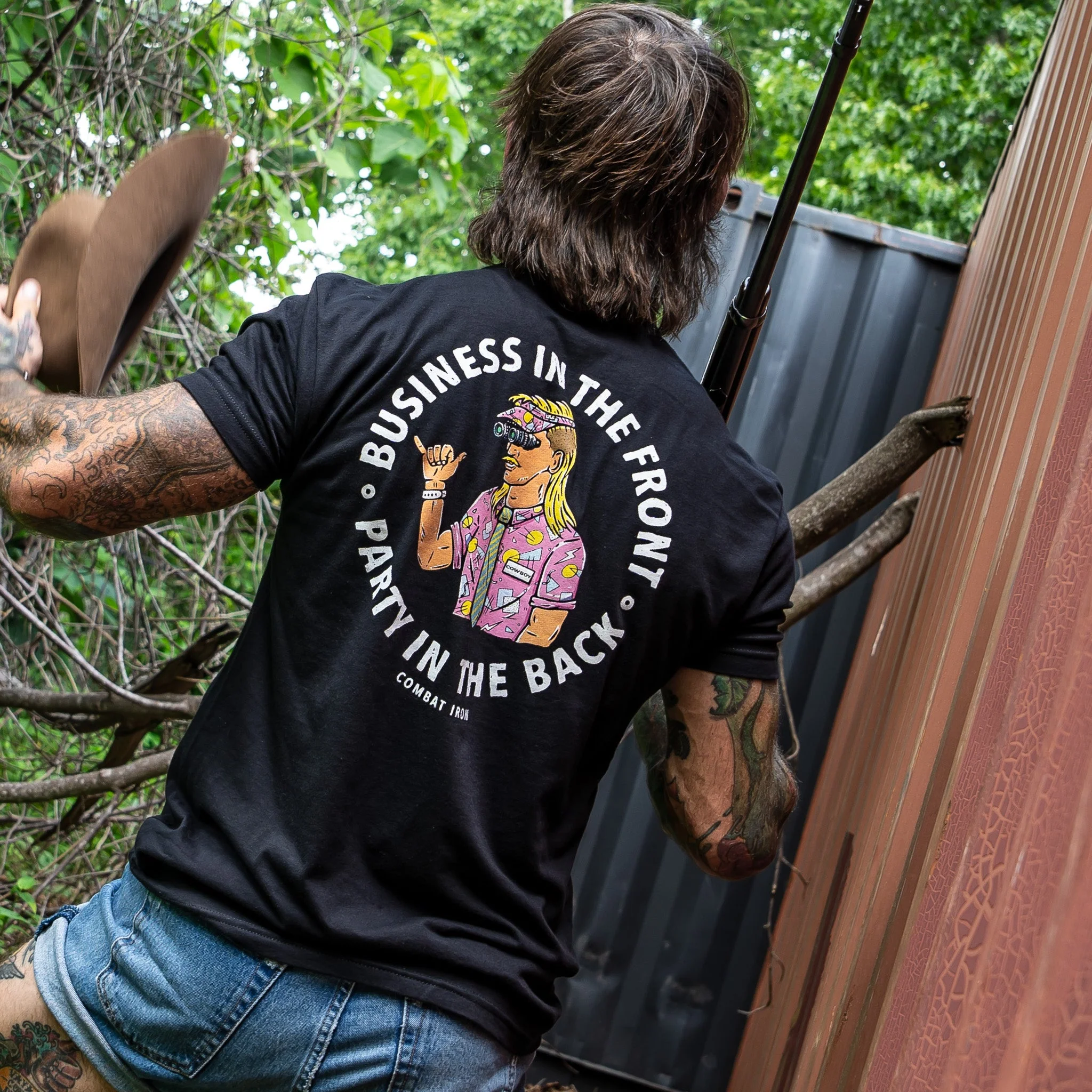Business In The Front. Party In The Back. Party Men's T-Shirt - Image 9