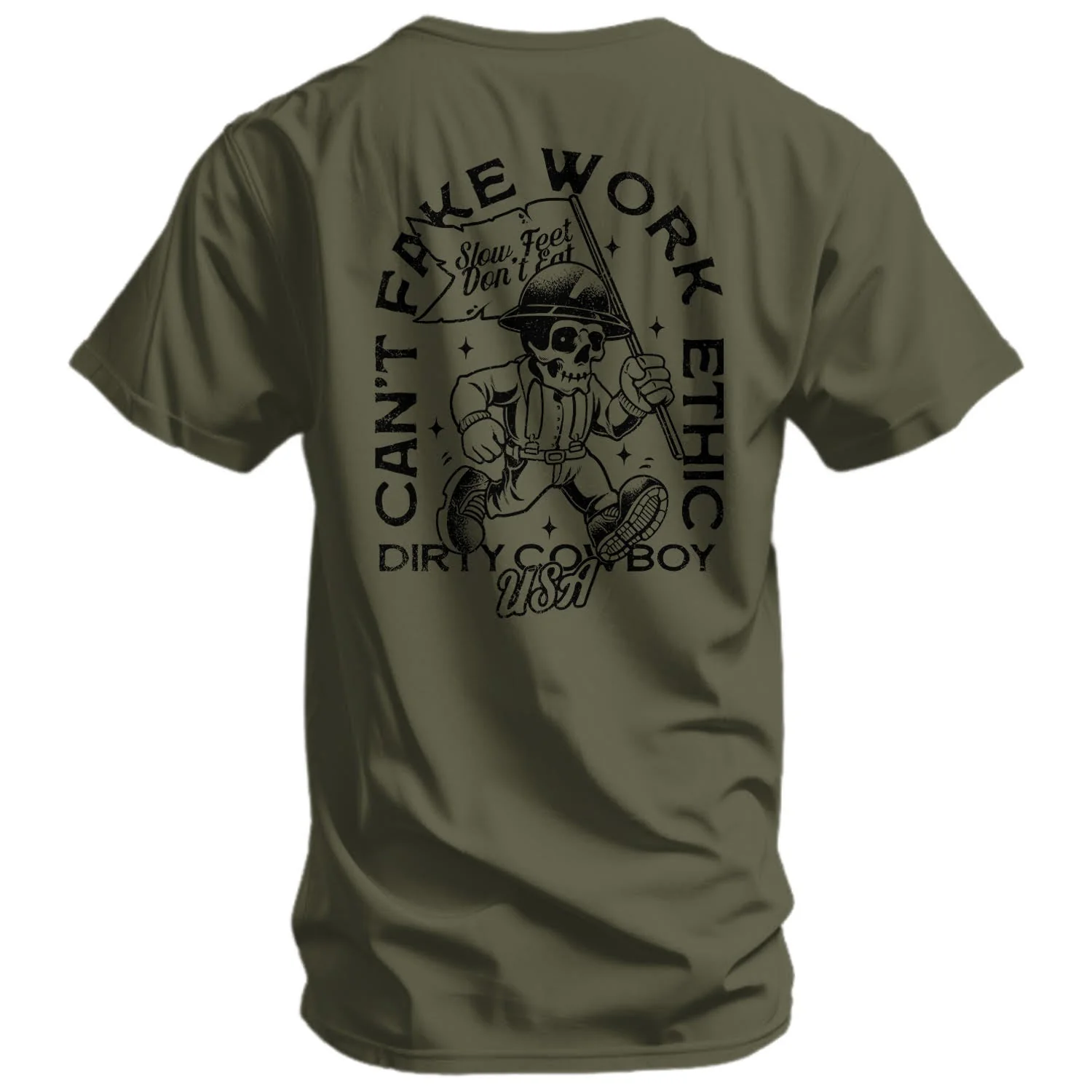 Can't Fake Work Ethic Men's T-Shirt - Image 3